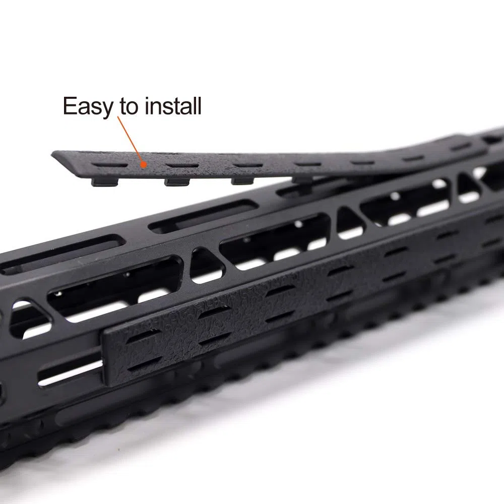Trirock 5-Pack Black Heat Resistant Non-Slip M-LOK Handguard Protector Rubber Rail Cover Fits MLOK Cutout Picatinny Rail