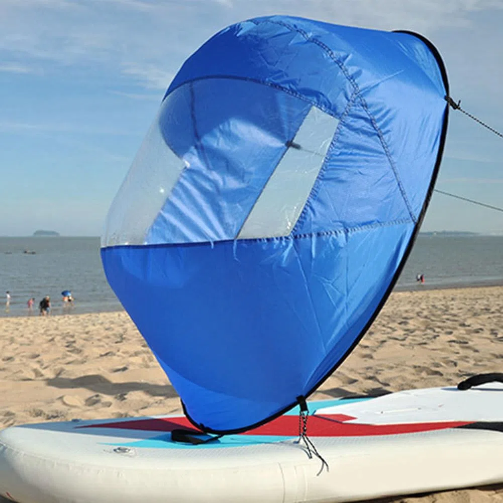 Kayak Wind Sail | Kit de vela de kayak de viento de viento plegable | Kit portátil de vela de viento | Vuelto a favor del viento la paleta de aire | Barda de velas para kayaks, canoas, botes inflables