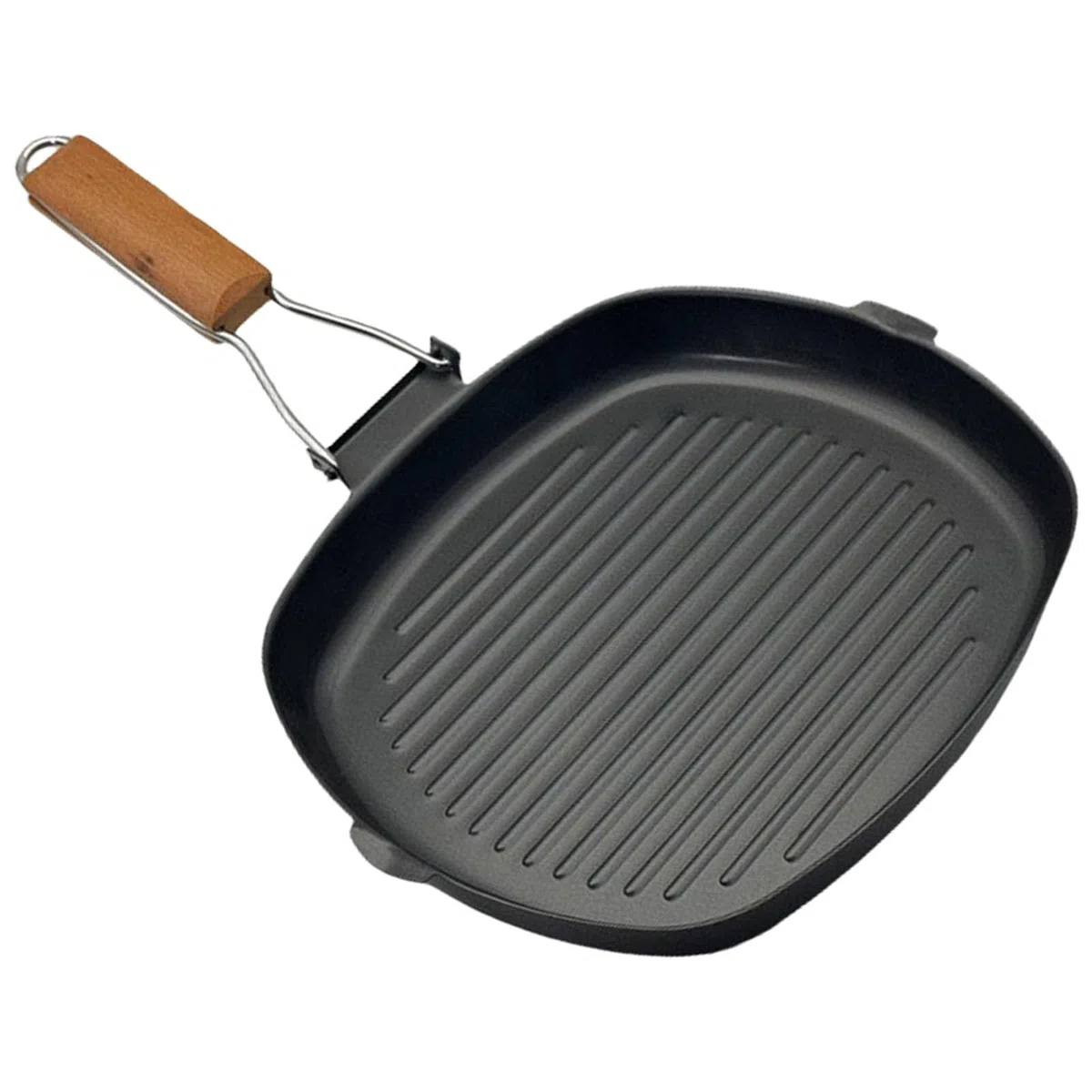 Sartén plegable con revestimiento antiadherente para picnic con asa para almacenamiento y cocina en interiores