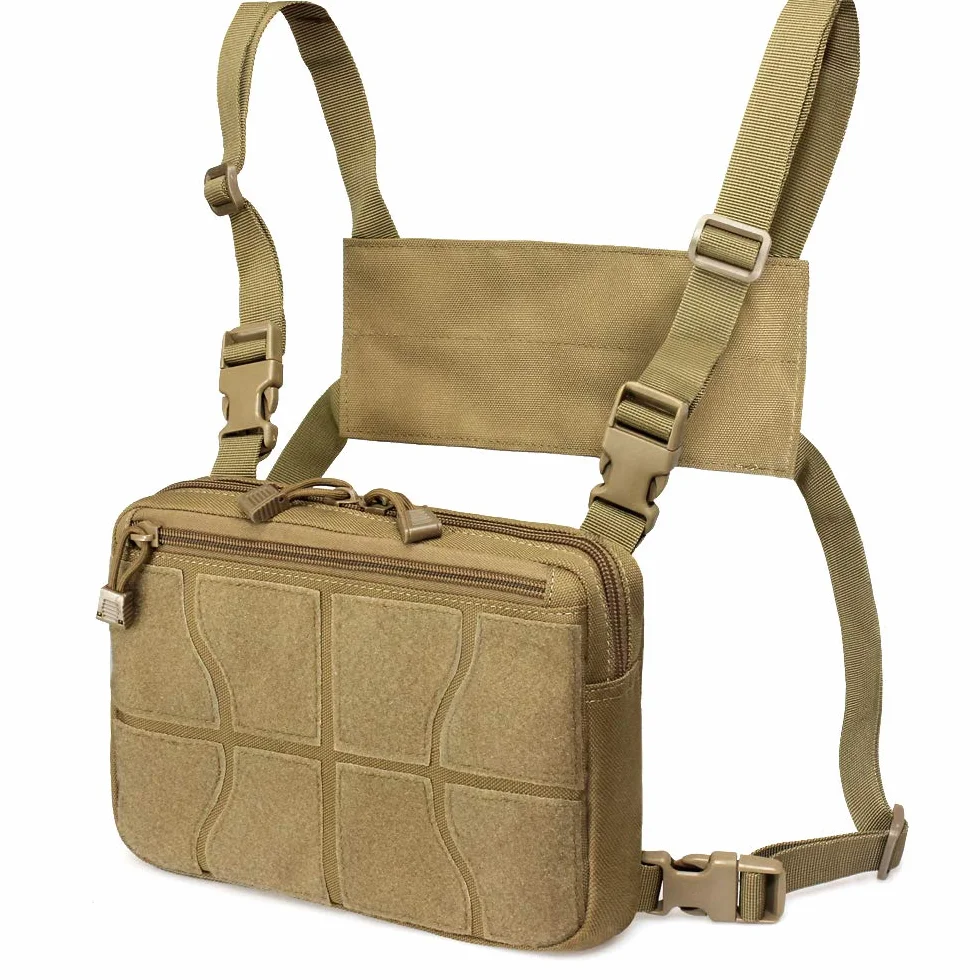 WYNEX Recon Kit Bag, Tactical Combat Chest Pack Molle Vest Bags Mochila Delantera Mochila Daypack Gancho Frontal y Panel de Bucle
