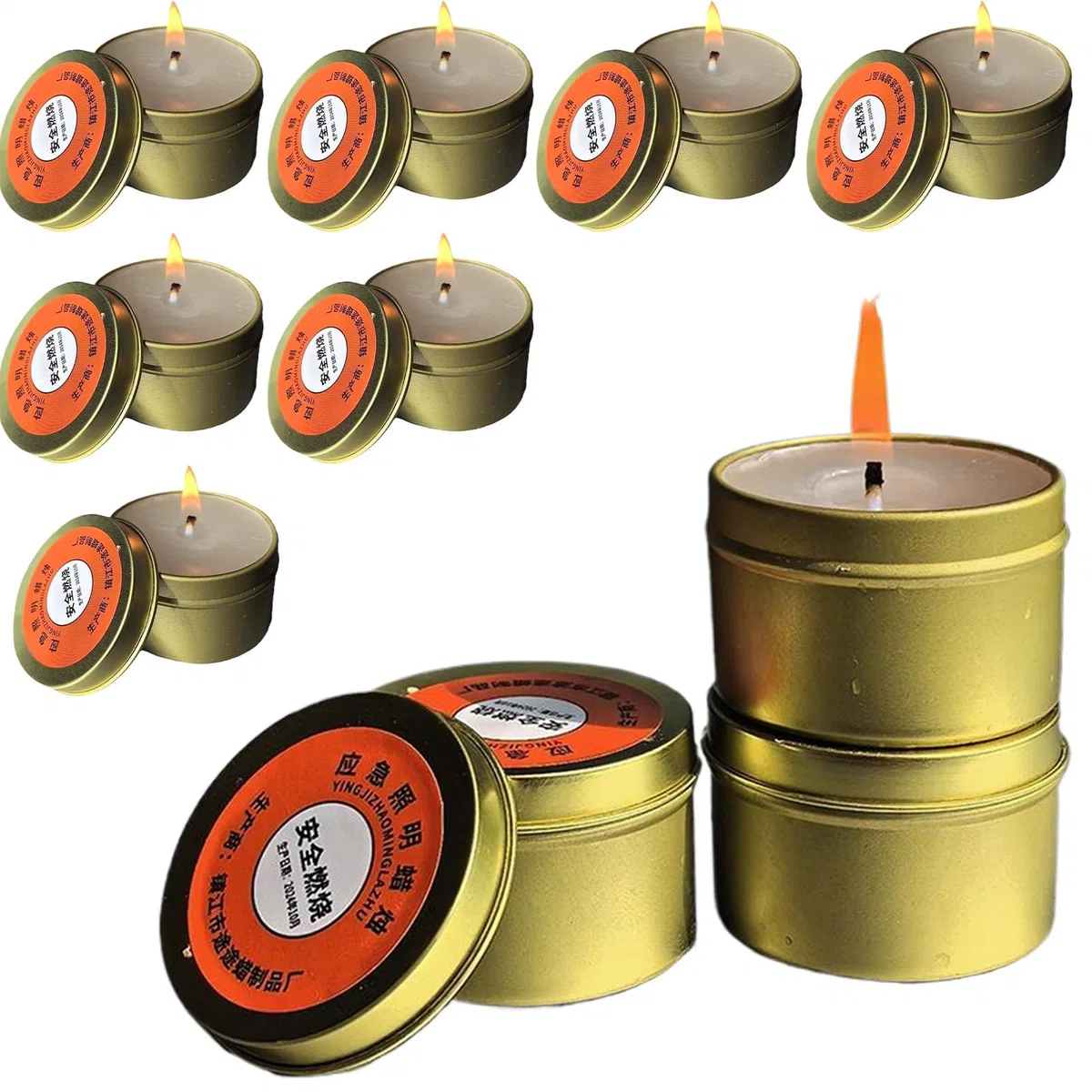 Survival Candles – Juego de 10 velas sin olor | Camping, Picnic, Power Outage Candle Kit for Outdoor Activities, Wild Survival Supplies, Preparedness