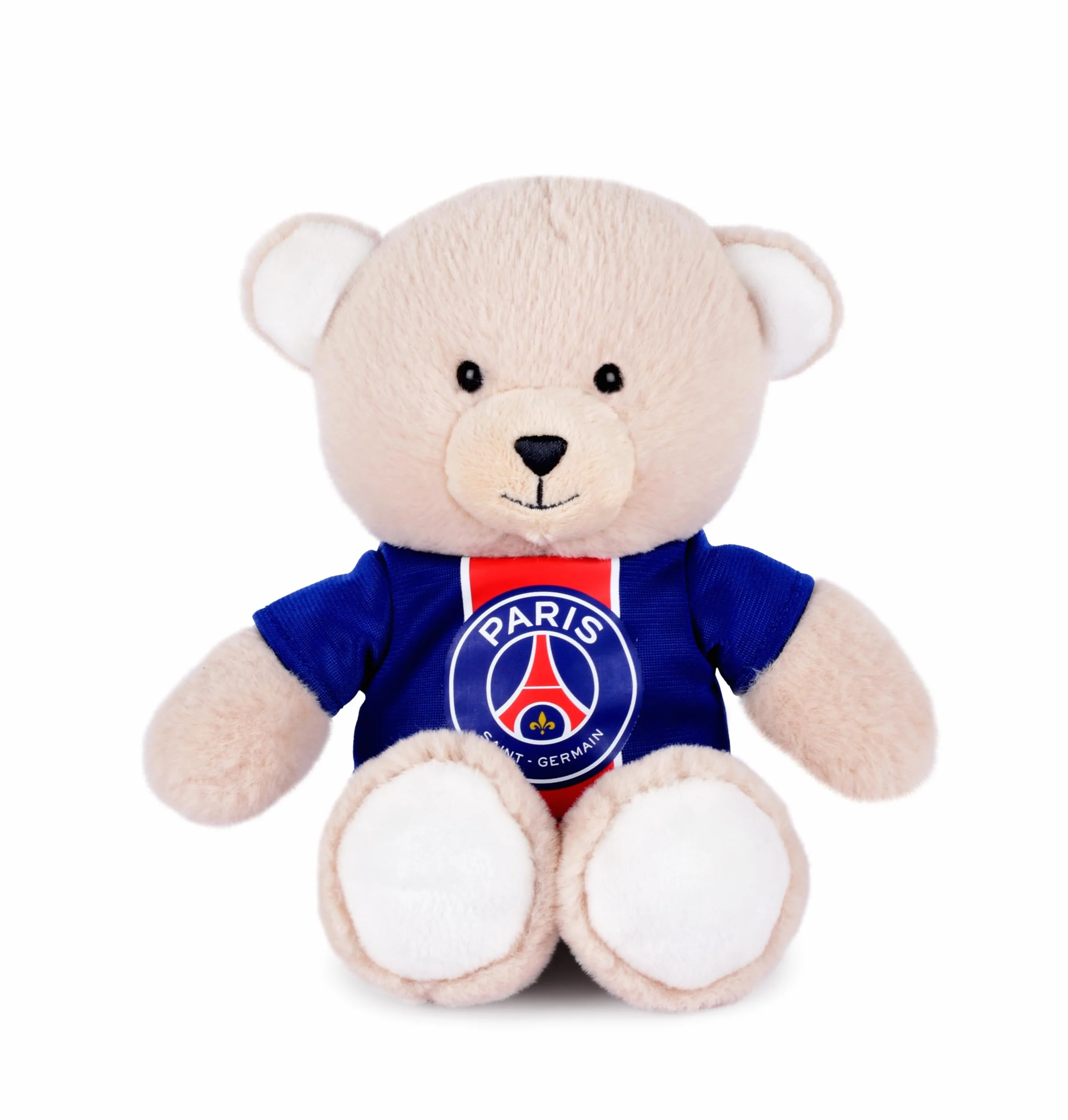 Doudou et Compagnie PSG DC4268 - Camiseta extraíble de Peluche (23 cm), diseño de Oso de Peluche Oficial Paris Saint-Germain con Bandas Hechter, Oso de Peluche Muy Suave, para niños y Fans