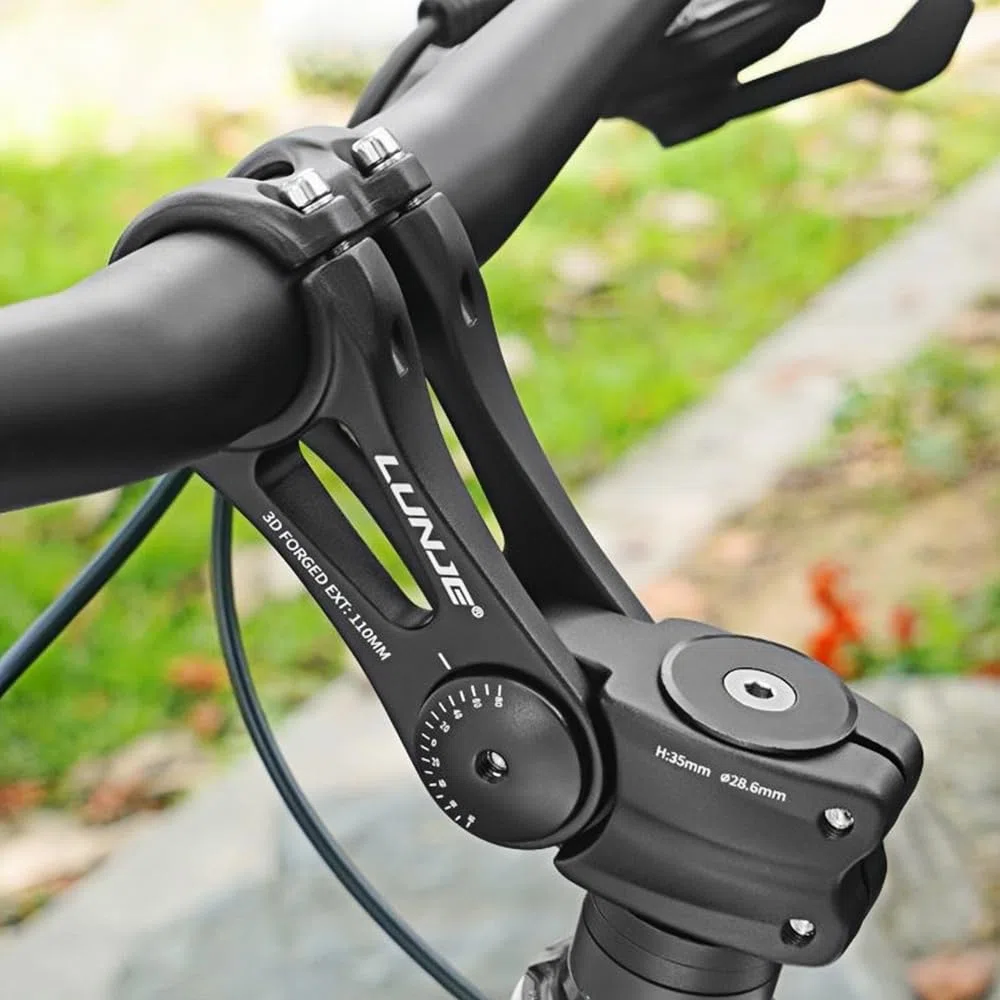 Vástago de Bicicleta de 31,8 mm Ajustable ± 80 Grados MTB, 90/110/130/145 mm, Elevador de Manillar para Bicicletas de montaña, Bicicletas de Carretera, MTB, BMX, Ciclismo