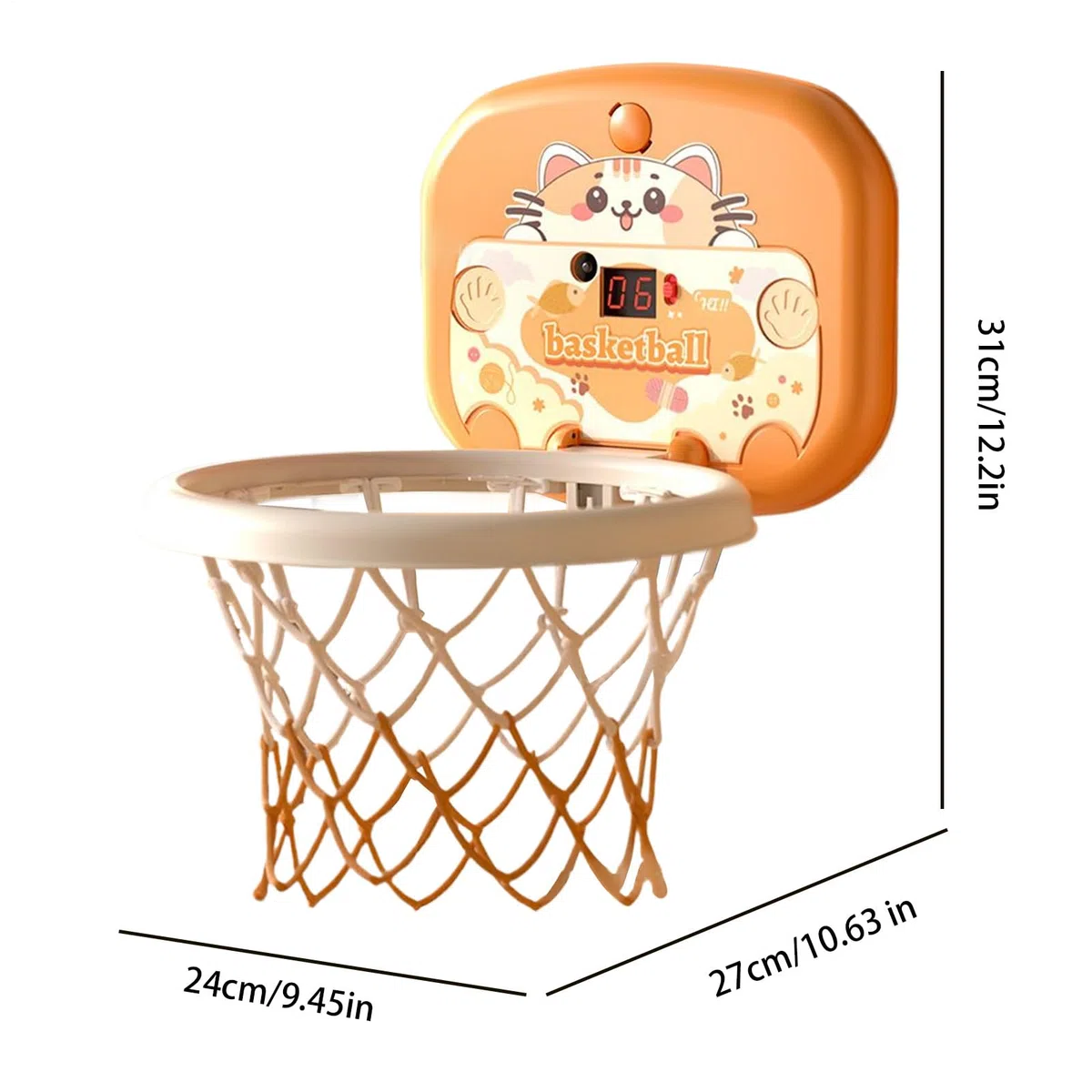 Aro De Baloncesto Mini - Juego De Canasta Infantil para Casa - De Pared con Marcador Educativo Juego Deportivo para Niños Adolescentes Y Habitación Infantil