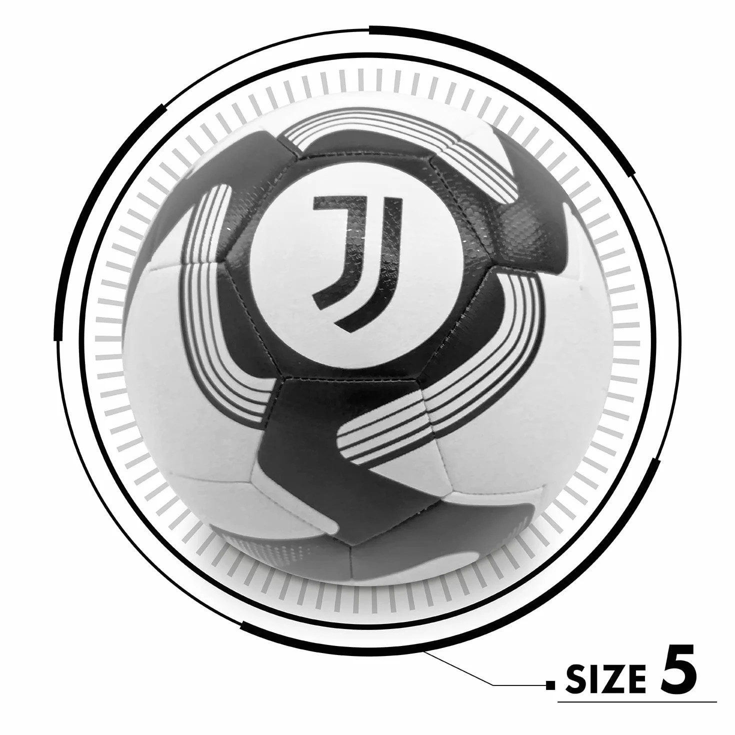 Mondo Sport - Balón de fútbol Cosido JUVENTUS - Producto Oficial - Talla 5 - 400 g - 13640