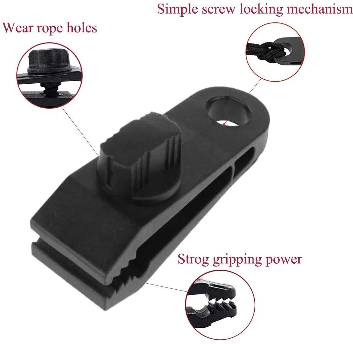 LATERN 10 Piezas Clips de Lona, 8CM Plastico Clips de Tienda Abrazadera de Toldo Clip de Bloqueo Instantáneo para Carpas Cubierta Sofá Lona Cubierta Barco Cubierta Piscina Camping Al Aire Libre