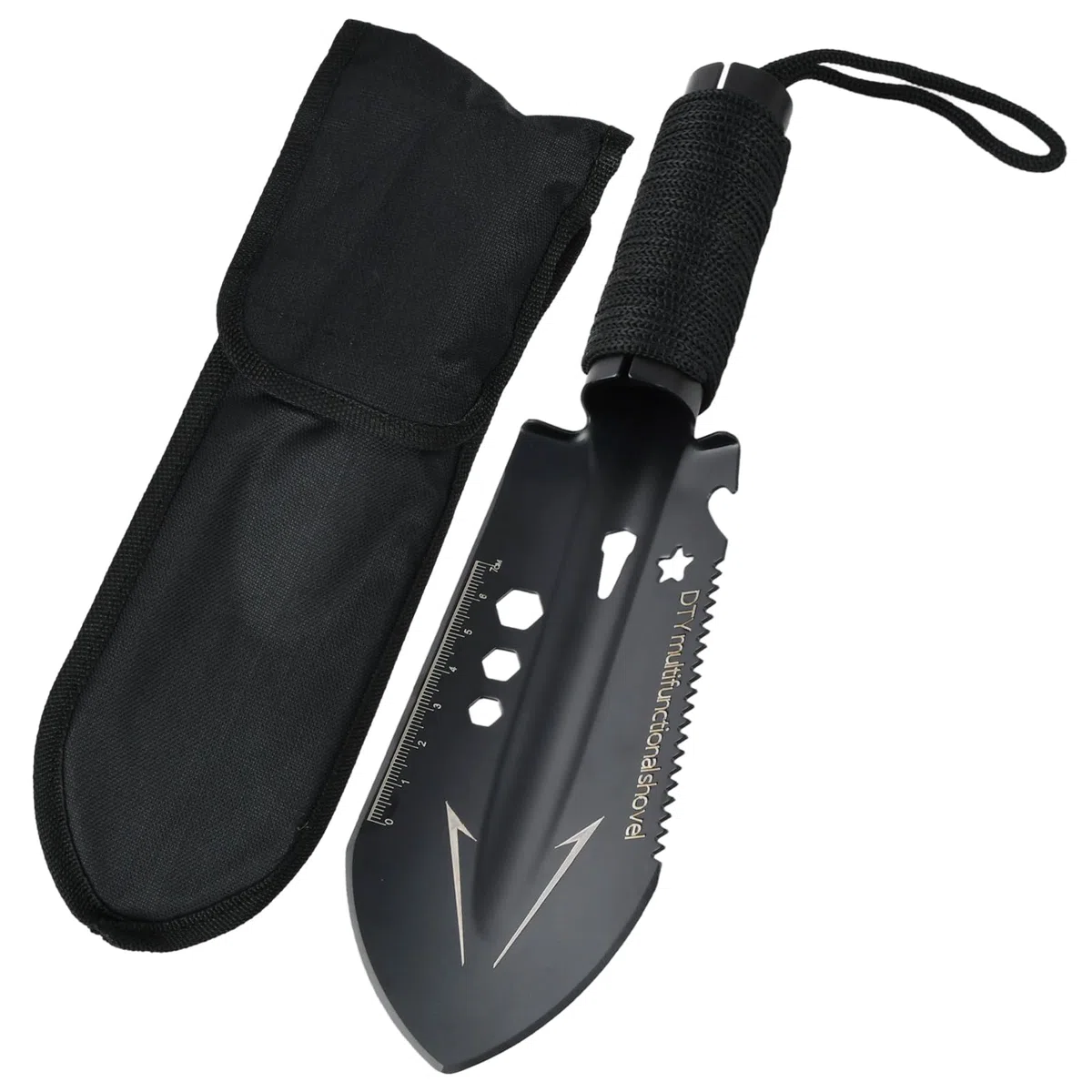 Pala de Camping Multifuncional, Pala de Jardinería, Paleta Ultraligera 9 en 1 para Mochilero, Ideal para Supervivencia y Jardinería – Acero Inoxidable, Portátil