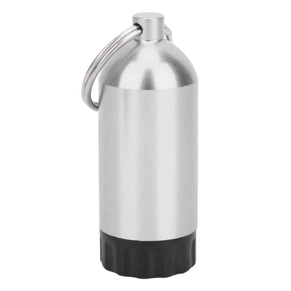 so Mini Botella de Almacenamiento del Cilindro + Anillos tóricos, Anillo de Sellado de la válvula del Cilindro de Buceo Anillos tóricos Mini Botella de Almacenamiento del Cilindro OR-MT02(Plata)