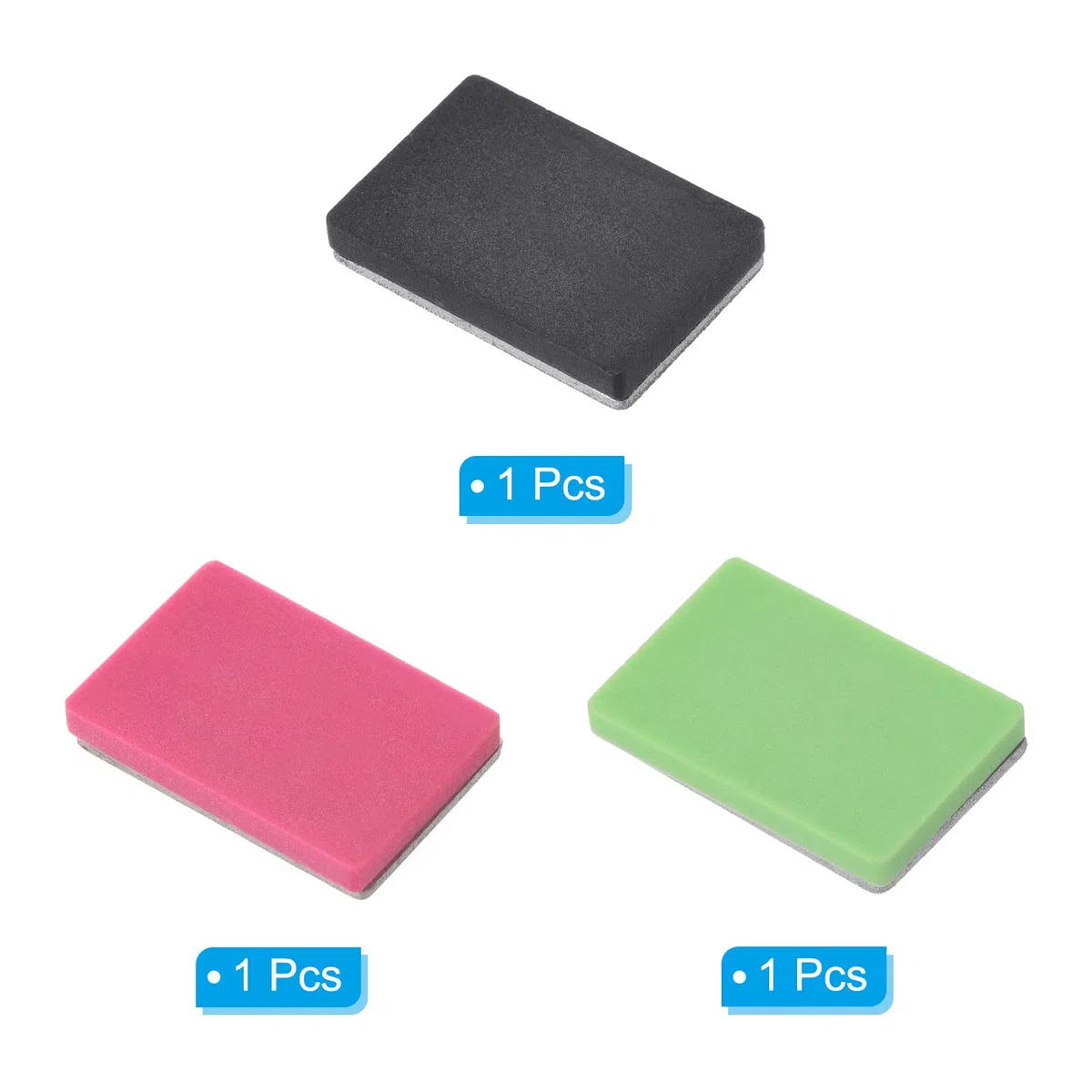 PATIKIL 1.2"x0.8" Extra-Grueso/Fino/Extrafino Esquí Snowboard Diamante Piedra, 3 Paquete Esquí Borde Afilador Diamante Borde Limas Snowboard Afilar Piedra, Negro/Fucsia/Verde