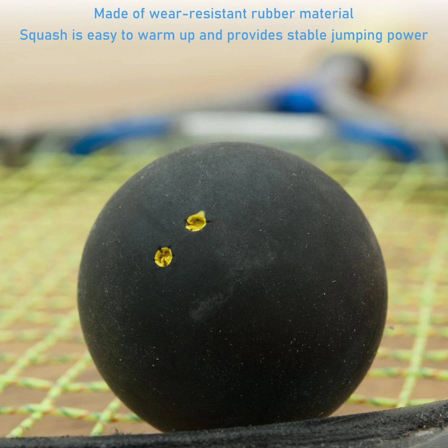 4 bolas de squash: pelota de squash de alto rebote, competición oficial, pelota de squash profesional para principiantes, competencia y entrenamiento (puntos amarillos dobles, puntos amarillos