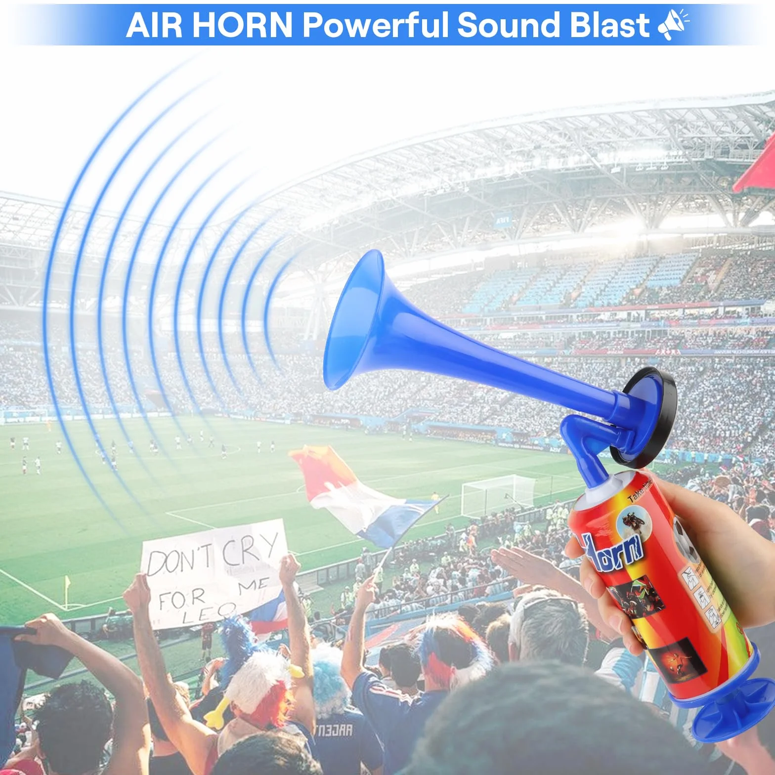 Trompeta Manual para Estadio, Bocina de Bomba de Aire de Mano, Bocina de Aire Extremadamente Ruidosa, Bomba de Mano,para Partidos de Fútbol y Otros Eventos Deportivos