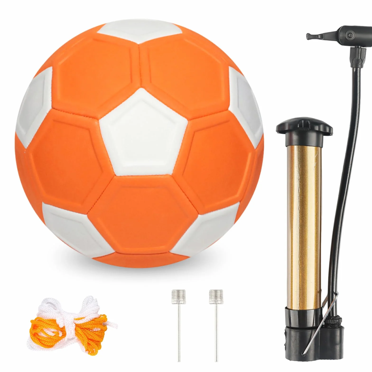 20CM Balón de Futbol Curvo, Pelota de Fútbol de Goma EVA, Balón Curvado de fútbol tamaño 4, Fútbols de Softbol con Bomba De 1 Pelota, Regalo para Niños De 6 a 12 Años A Quienes Gusta El Fútbol