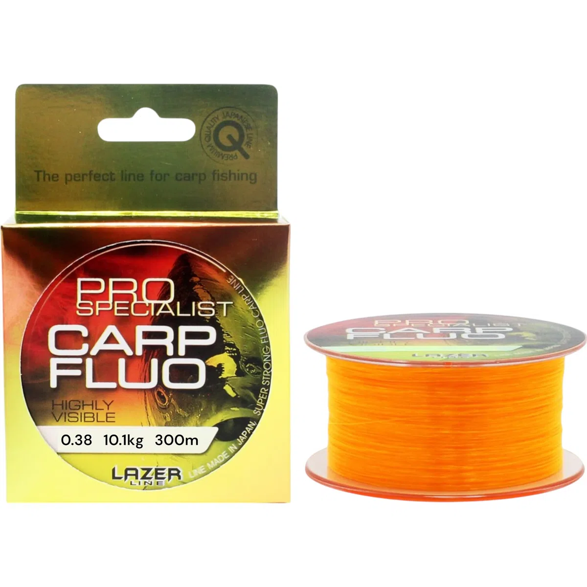 Hilo de Pescar Monofilamento Naranja Fluorescente 300m Dia 0,38mm Test 10,1kg - Hilo Nylon para Carpa - Carpfishing - Hilo Pesca - Sedal de Pesca - Accesorios - Fishing Line - Accessories