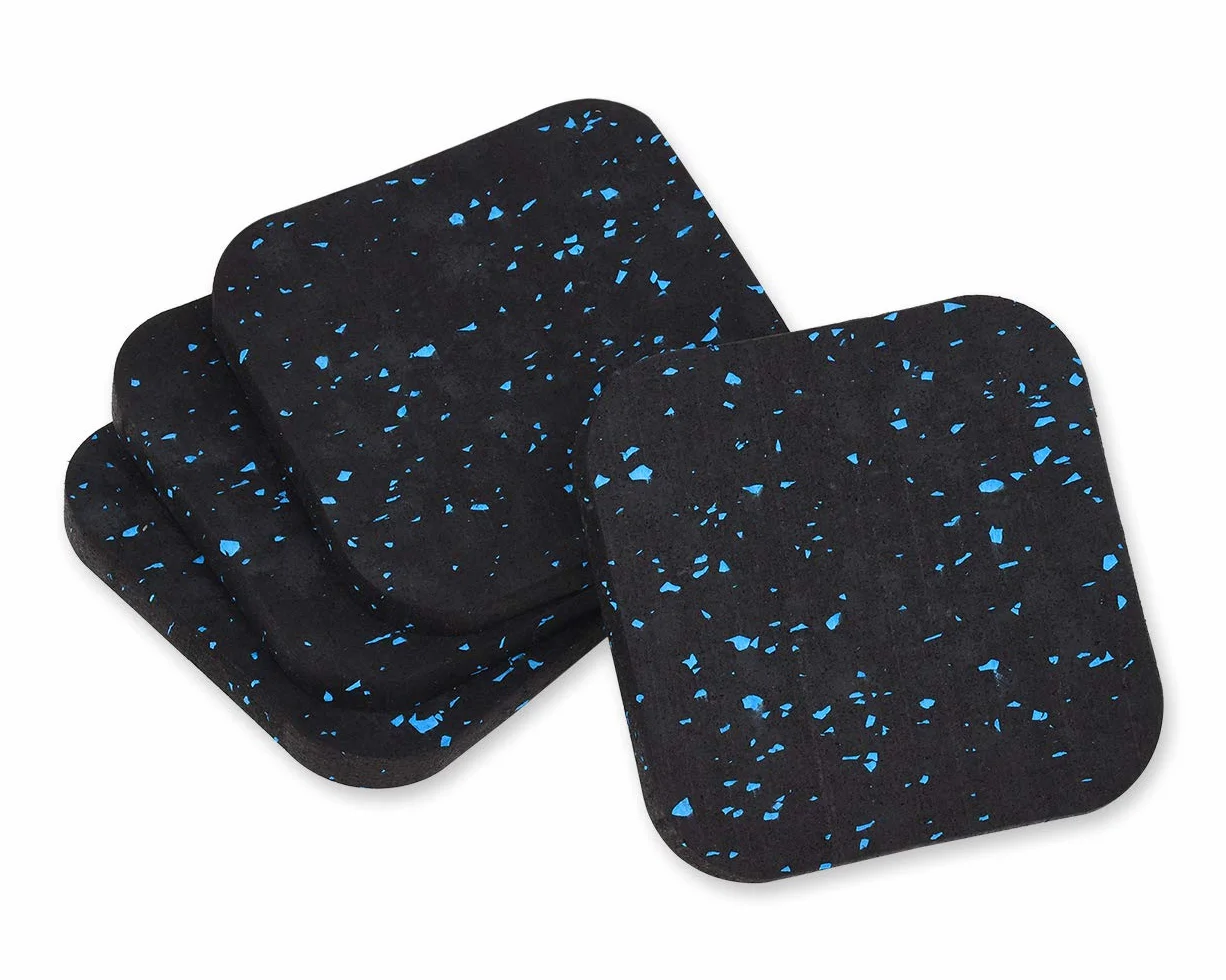 Alfombrilla para cinta de correr, 4 unidades, almohadillas de goma para cinta de correr que absorben los golpes, para protección de alfombras o suelos