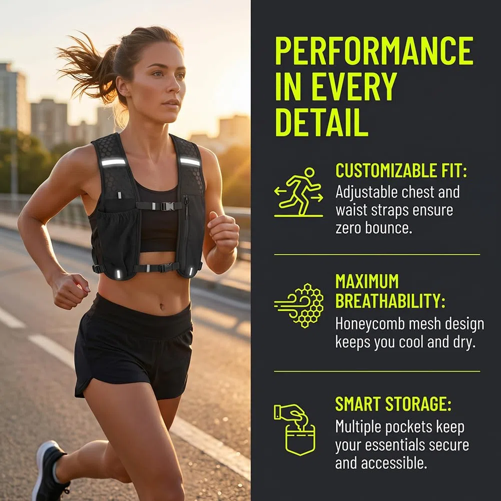 Chaleco Hidratacion Trail Running para Hombre y Mujer, Chaleco Running, Mochila Hidratacion, Multifunción Ultraligero, para Senderismo, Maratón, Correr, Ciclismo