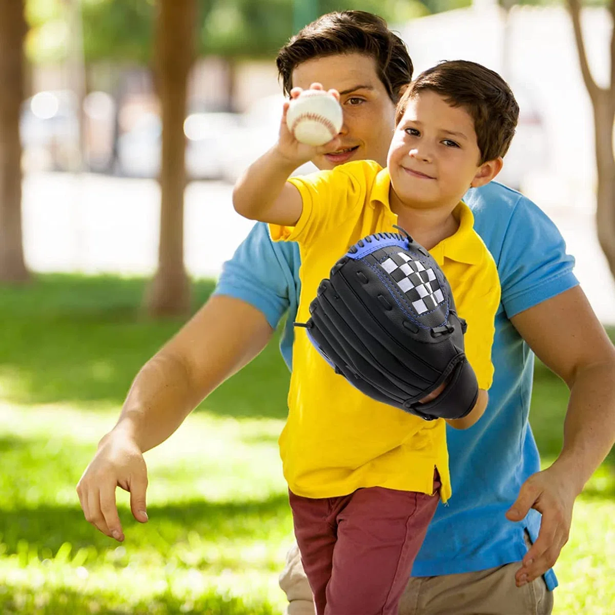 Guantes de béisbol para niños/Adolescentes/Adultos, Guantes de Softball, Guantes de Pelota Deportiva Guantes de Mano Izquierda de Cuero, Tiro Derecho