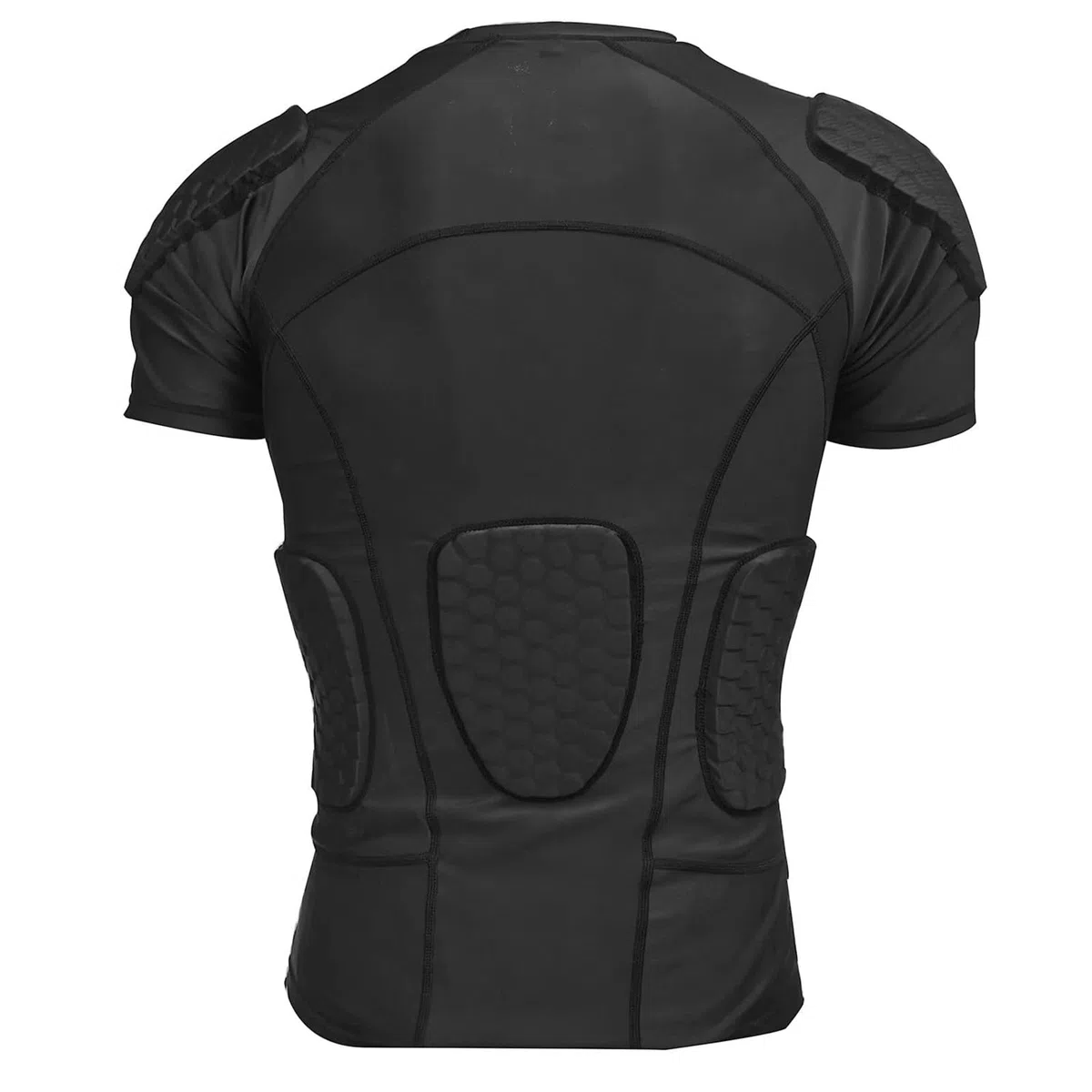 Camiseta de compresión acolchada con protección de hombros para hombre, parte superior de protección para el pecho, fútbol, Paintball, Béisbol