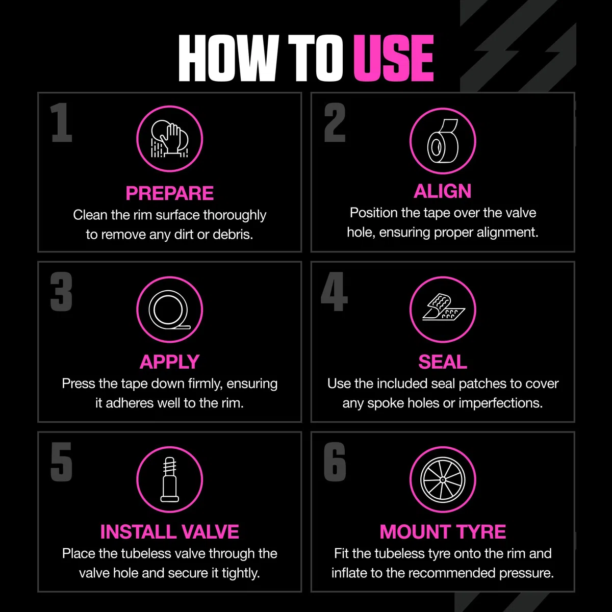 Muc-Off Tubeless Rim Tape, 28 mm - Cinta de Llanta para Ruedas Tubeless - Fondo de Llanta Adhesivo Sensible a la Presión - Cinta de Fondo de Llanta de 10 m con 4 Parches de Sellado de Ruedas