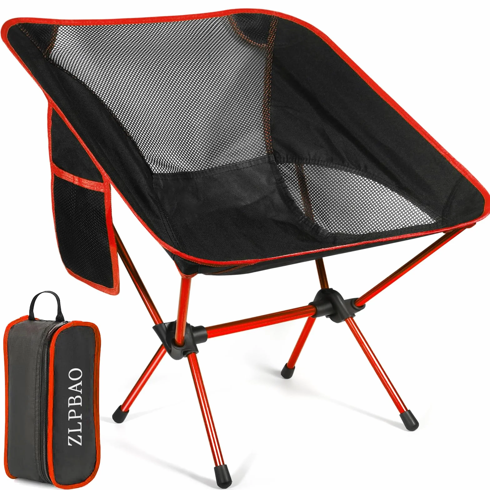 ZLPBAO Silla Plegable Camping con Bolsa de Almacenamiento portátil, Silla de Camping portátil Silla Plegable Ultraligera compacta, Ligera para Jardín, Playa, Pesca, Camping, Viajes