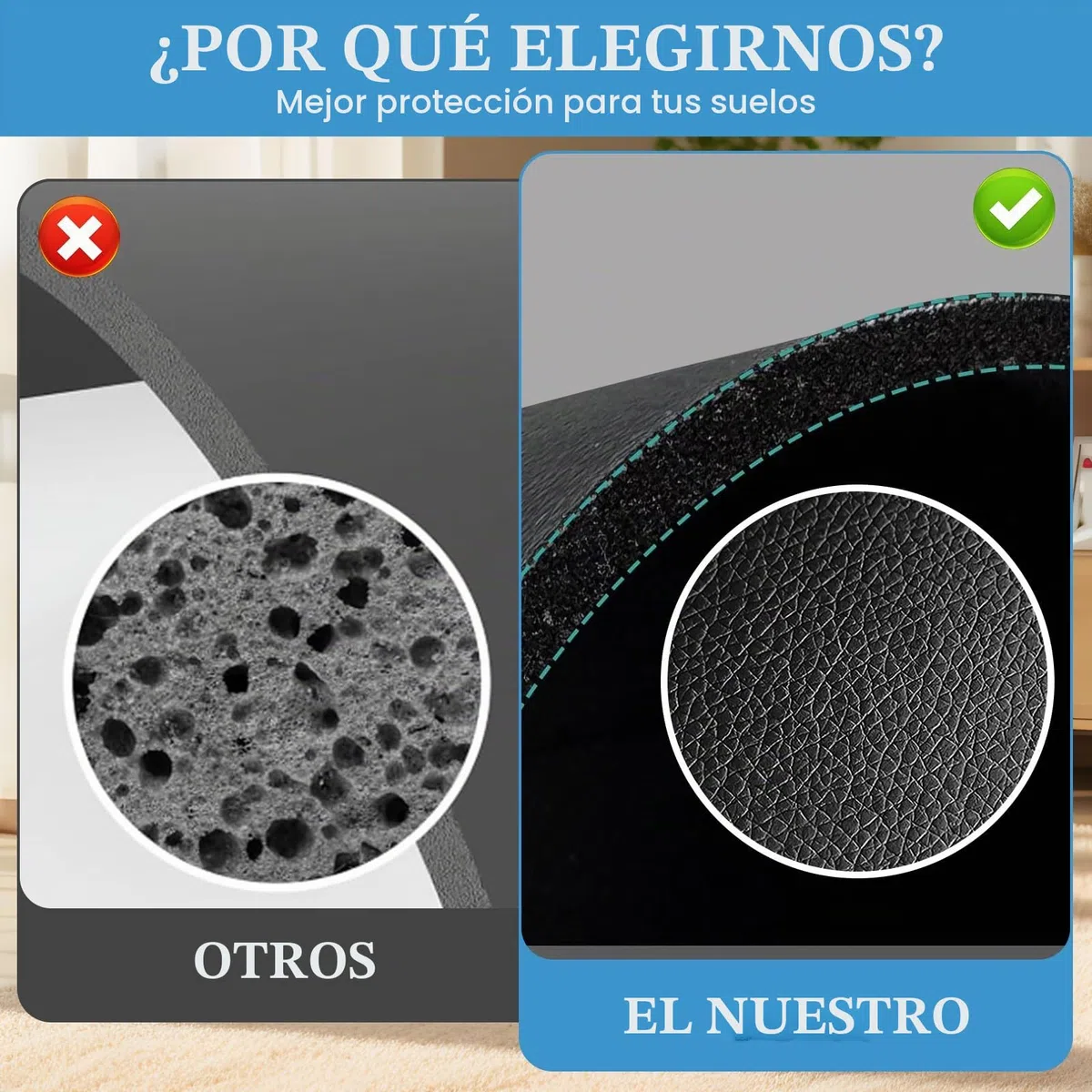 Erzekrim Alfombrilla protectora para el suelo para equipos de deporte y fitness 28 x 70 cm 2 piezas Alfombrilla protectora para el suelo con amortiguación de impactos para fitness 6 mm de grosor
