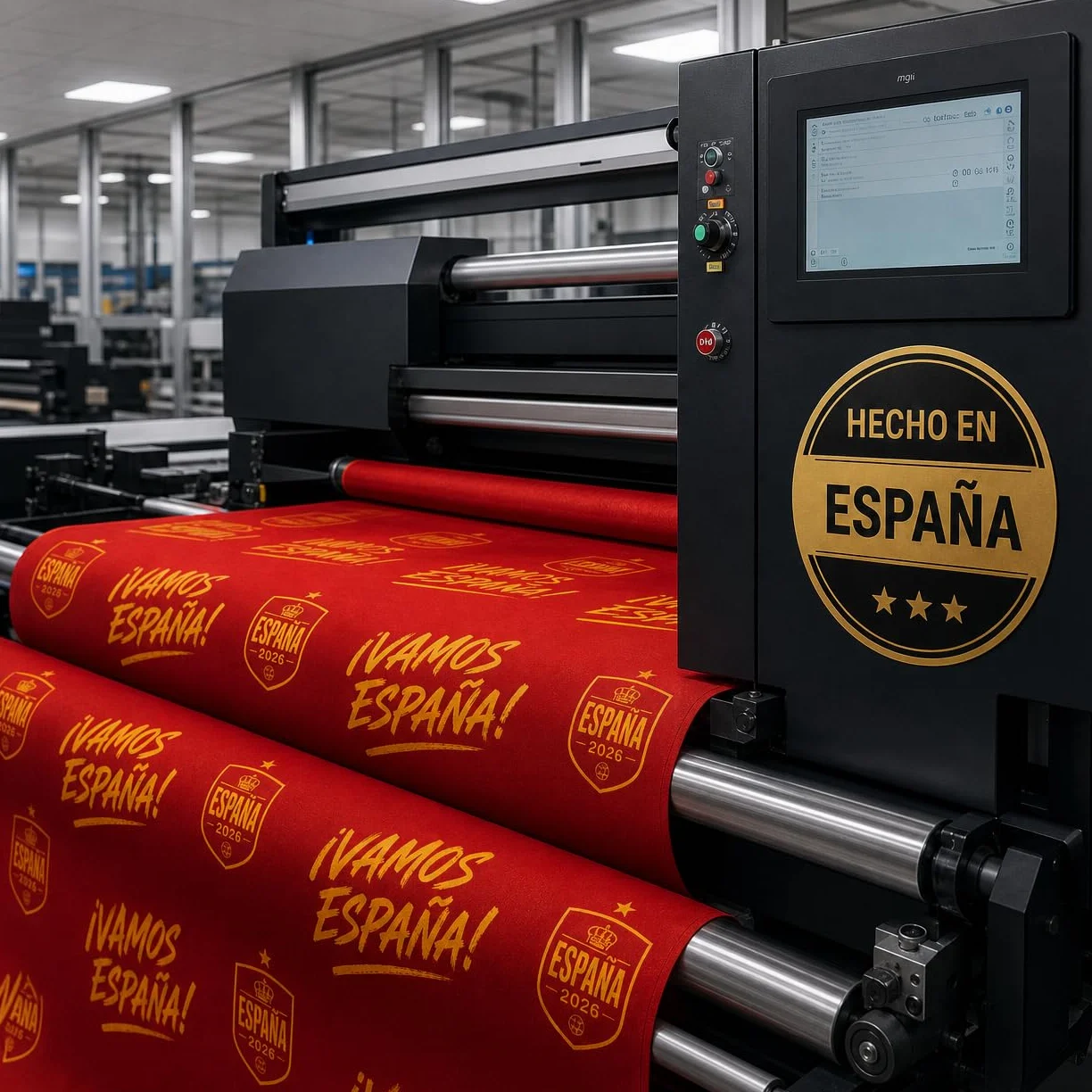 CUMBERS PAX Textil - Camiseta Roja ¡Vamos España! 2026, Diseño Exclusivo, Fabricada en España, para Hombre, Mujer y Niño | Camiseta Roja para Animar a la Selección en Eventos Deportivos