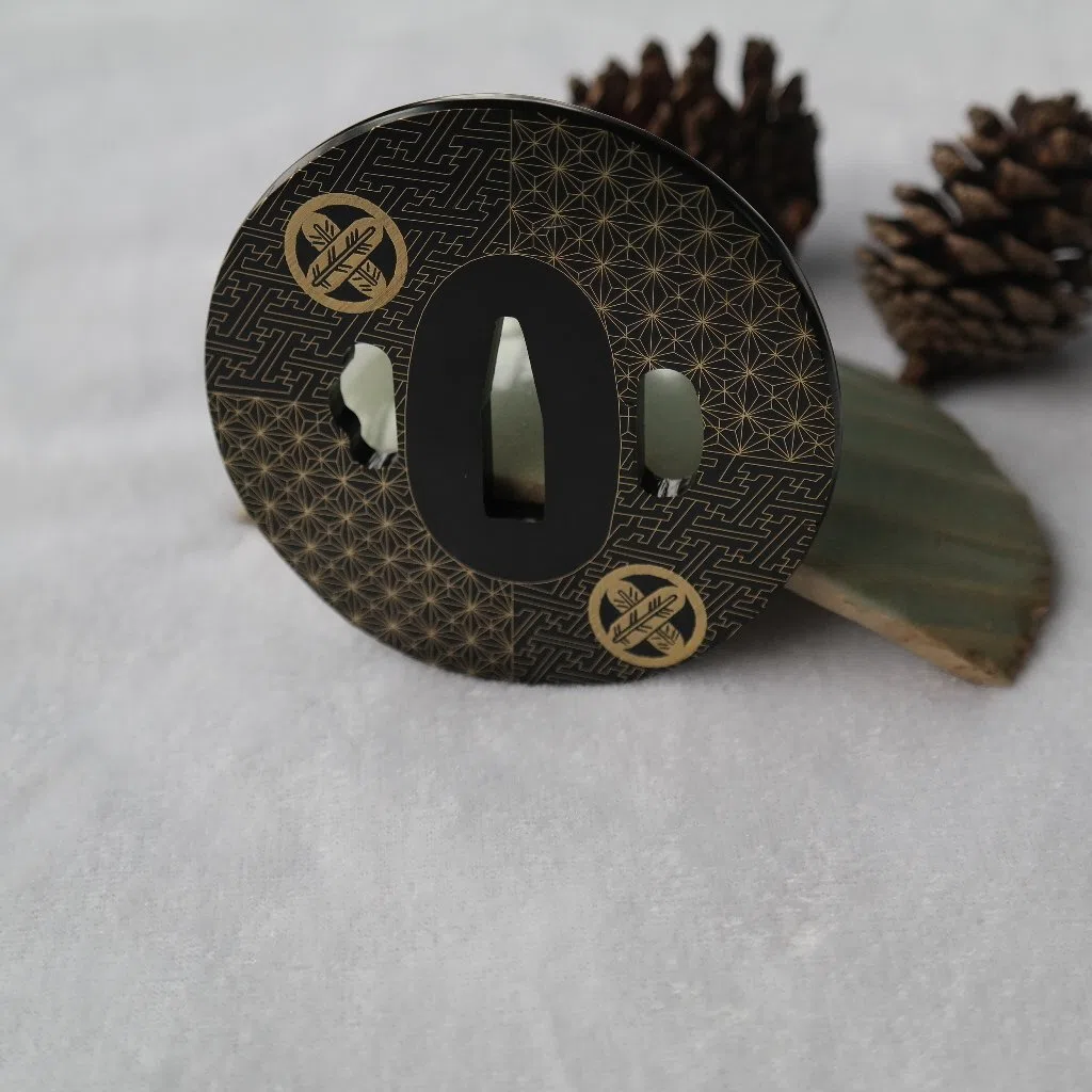 Boyu Japanese Samurai Sword Koshirae – Tsuba Iron Carved 001-026
