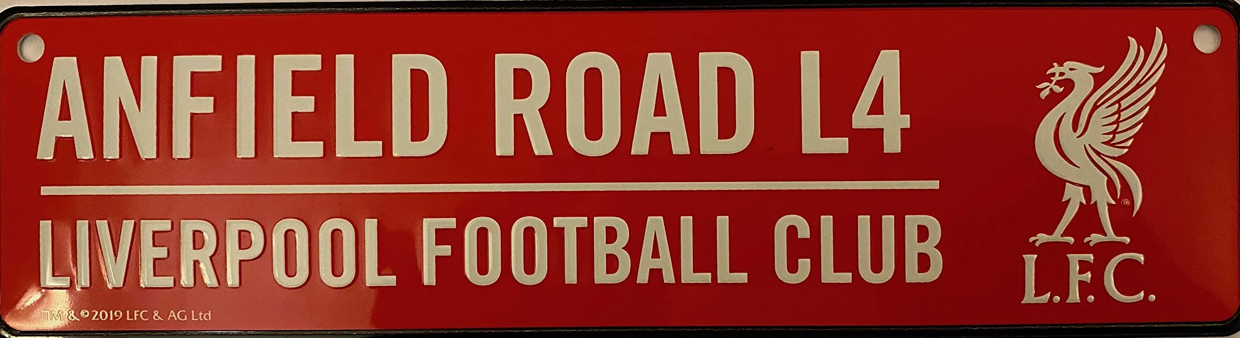 Liverpool Football Club - Mini letrero de calle, color rojo