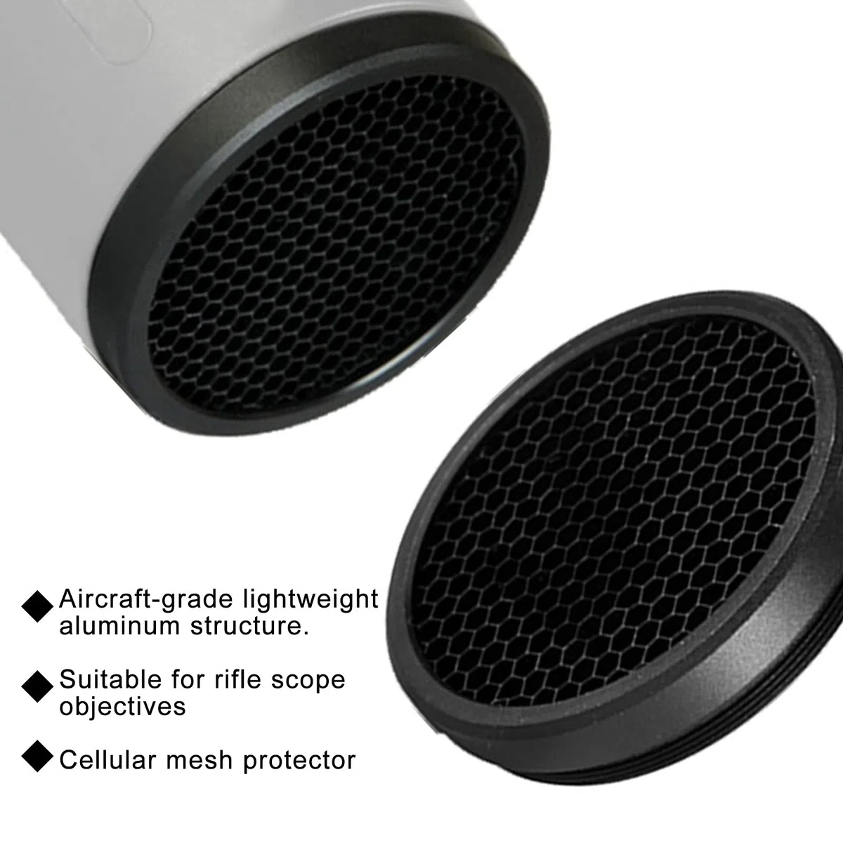 Cubierta de Lente Protección de Malla para Dispositivos Antirreflectantes, Equipo de Caza de 50 mm & 56 mm Visor de Objetivo Óptico Alcance del Rifle Tapas Solares para Aim-O Killflash