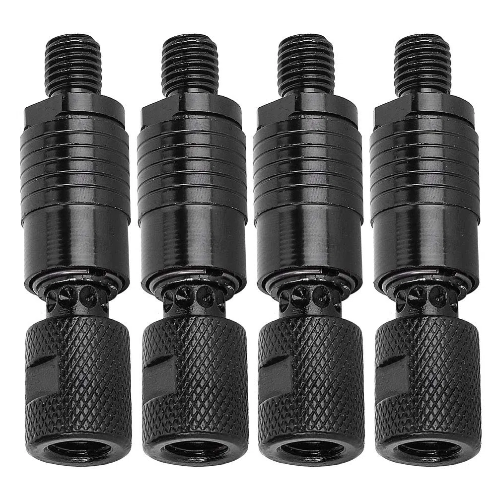 BuyWeek Conector de Alarma de Pesca Adaptador de Liberación, 4 Piezas 6 cm de Metal para Aparejos de Pesca (Negro)