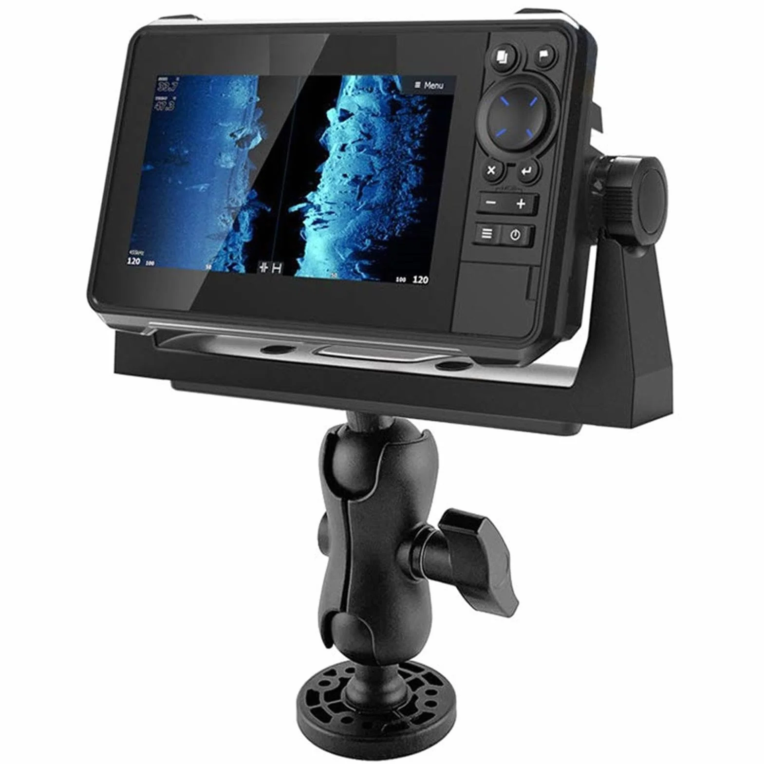 Soporte para buscador de Peces | Placa de Montaje para sonda de Pesca en balsa para Pesca en Barco - Soporte electrónico para buscador de Peces, Soporte para buscador de Peces electrónico Marino para