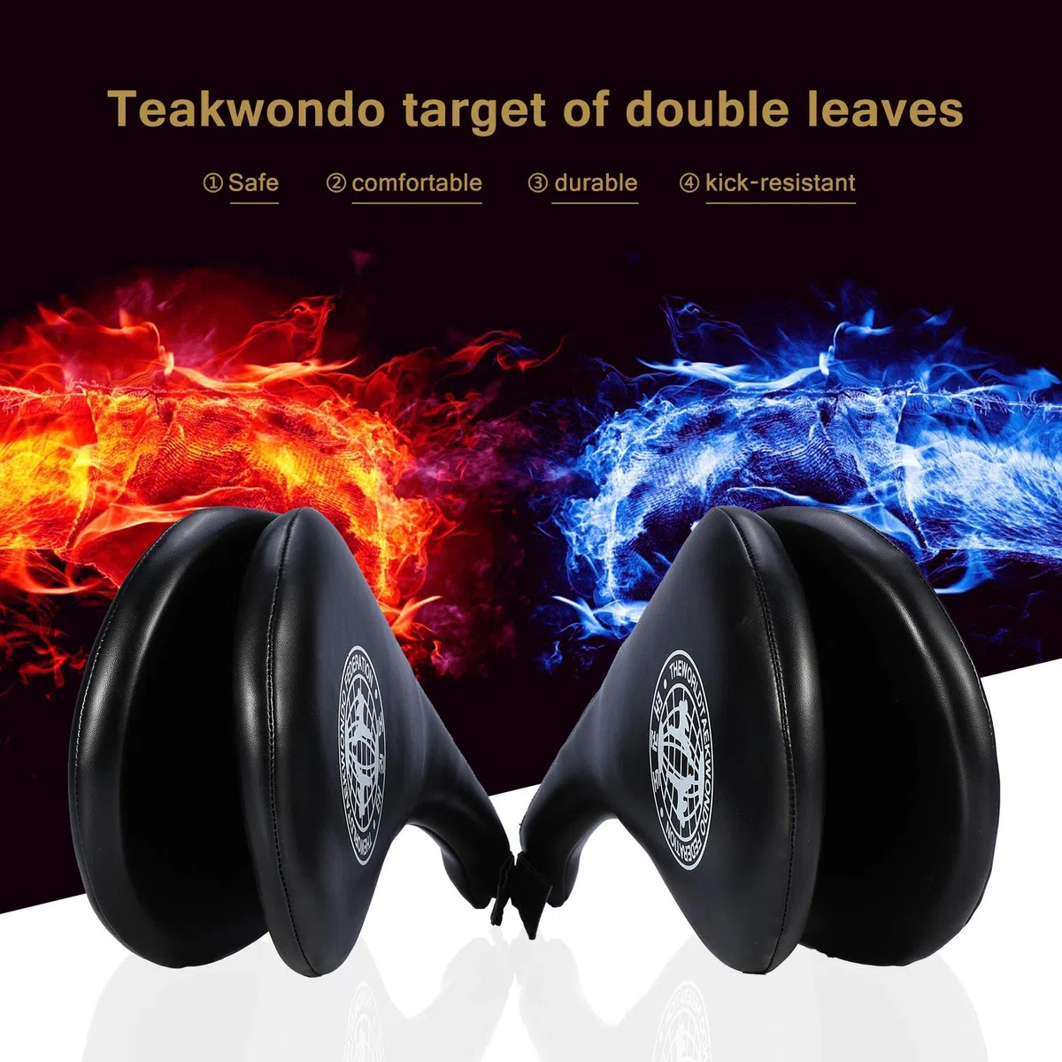 SOONHUA Taekwondo Kick Target Pads Práctica Patada Entrenamiento de Objetivo Patada Doble Almohadilla de Pie Taekwondo Almohadilla de Tae Kwon Do Karate Entrenamiento de Kickboxing Almohadilla