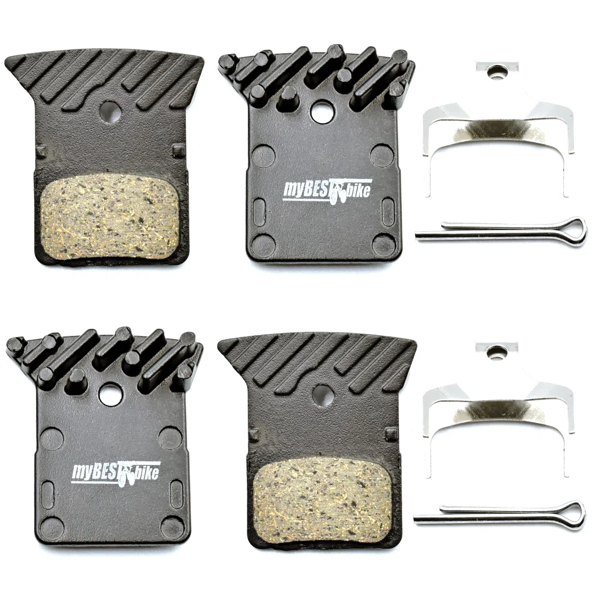 Pastillas de Freno con aletas de Refrigeración para Bicicleta Pastillas de Freno de Disco para Shimano 105, GRX, SLX M7100, XTR M9100, DEORE XT M8100, DURA-ACE, ULTEGRA, TIAGRA, METREA