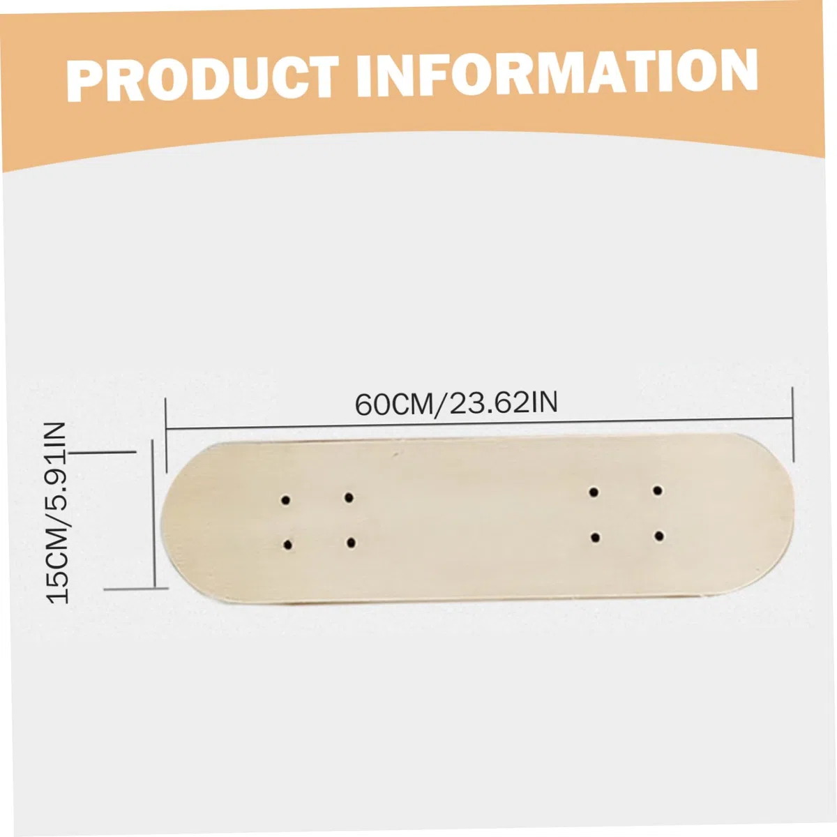 Tablas de Skate en Blanco para Pintar, Tabla de Skate en Blanco, Doble cóncavo de 24 Pulgadas y Cubierta de Madera de 7, Arte de Bricolaje