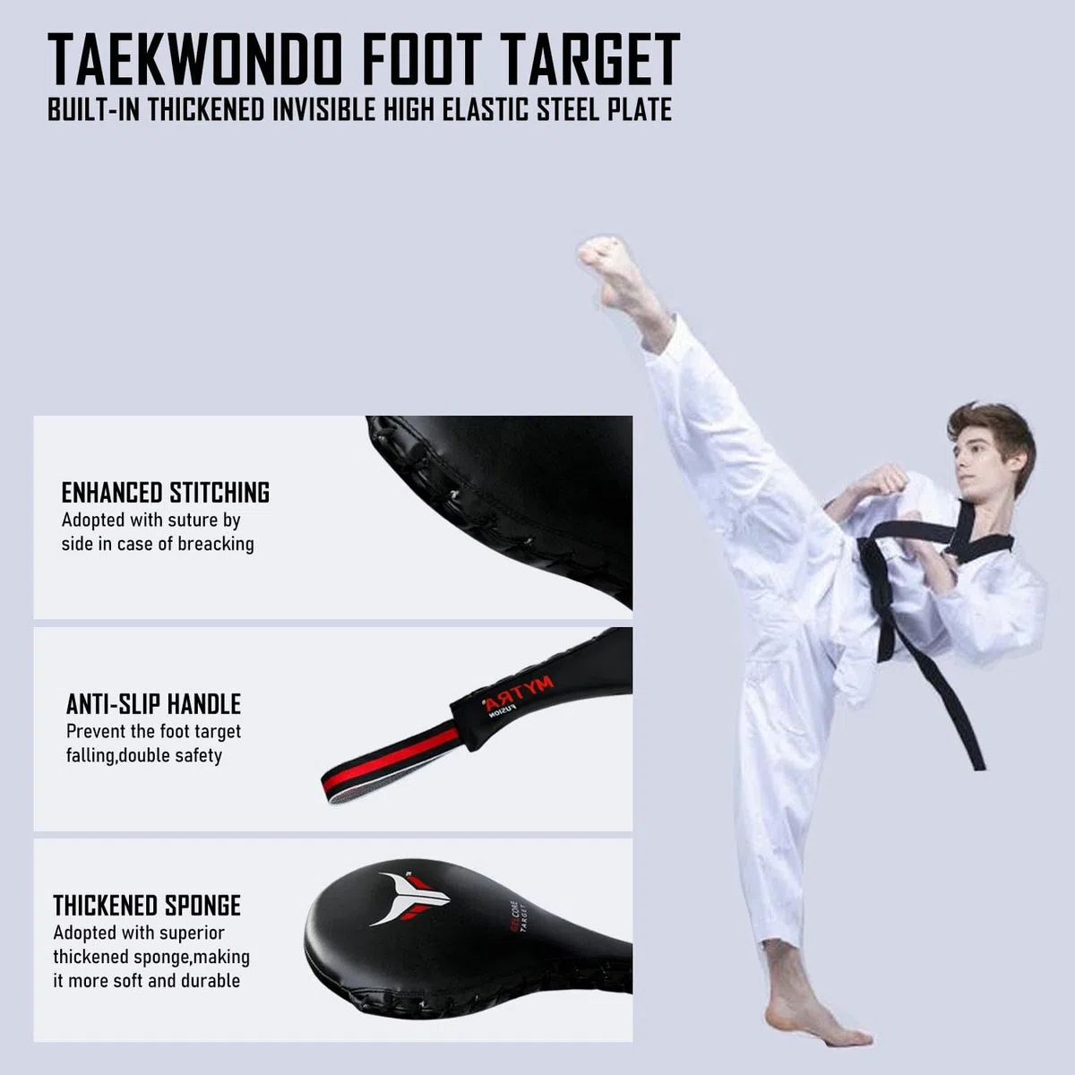 Mytra Fusion Taekwondo - Raqueta de Karate de Mano para Kickboxing y Artes Marciales