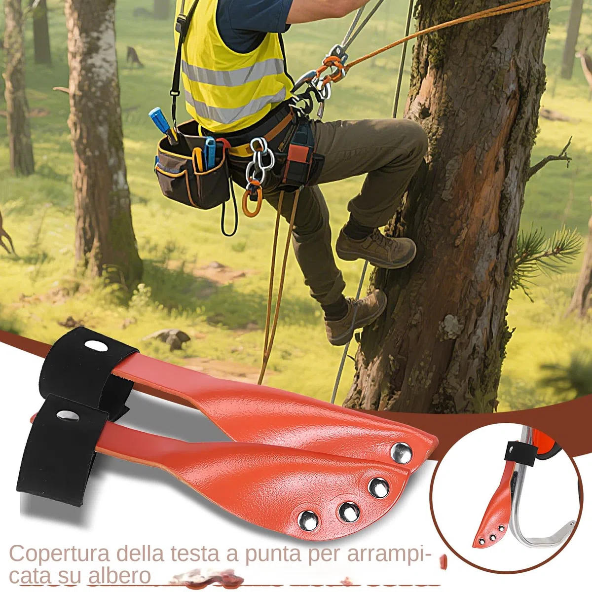 Cubrecrampones de Escalada | Antideslizante para protección de crampones,Equipo Seguro al Aire Libre para jardineros, arbolistas, Excursionistas