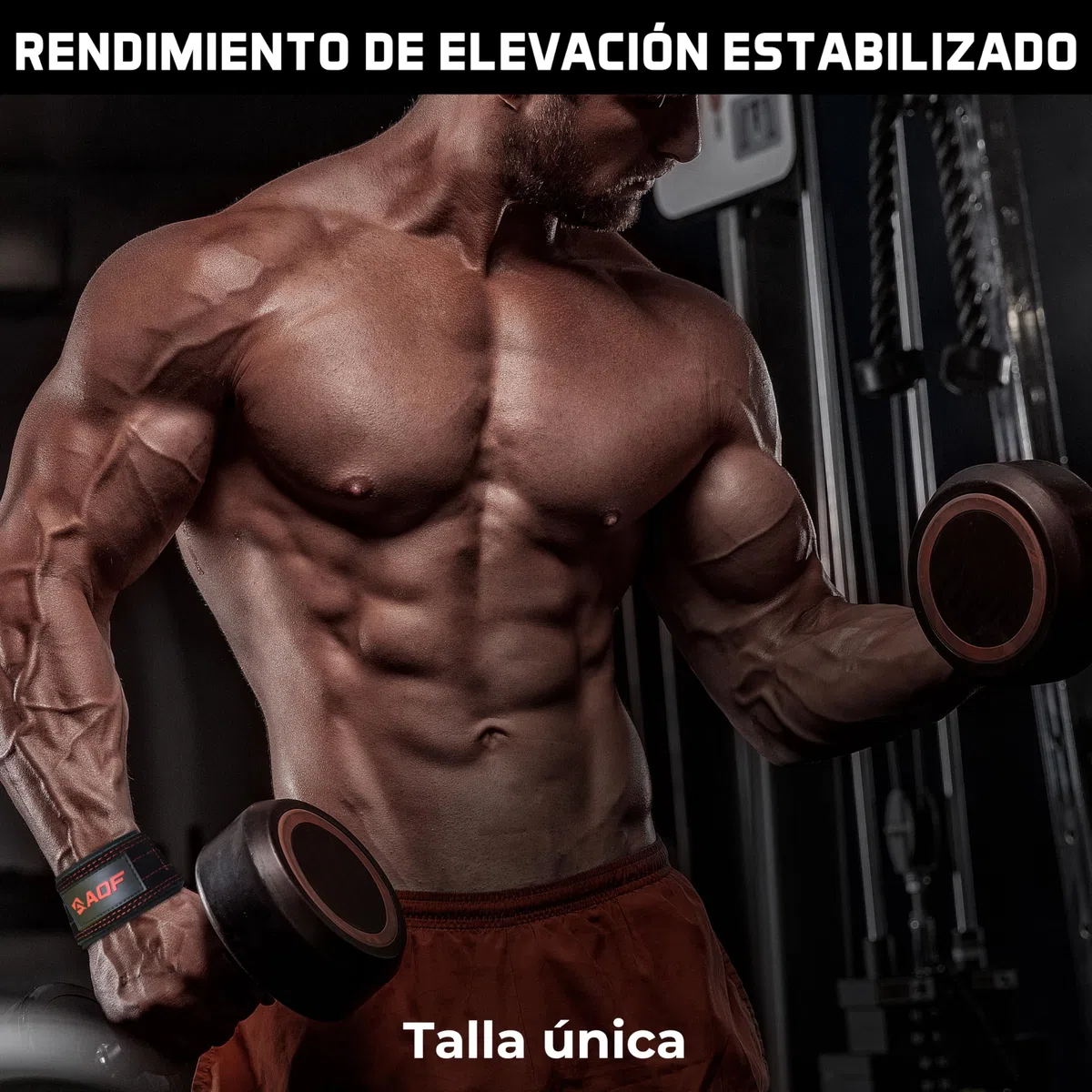 AQF Straps Gym - Correas de Levantamiento de Pesas - 100% Suede Leather Lifting Straps para Entrenamiento de Fuerza de Leso Pesado - Ejercicios Gimnasio Accesorios Fitness Mujer y Hombre