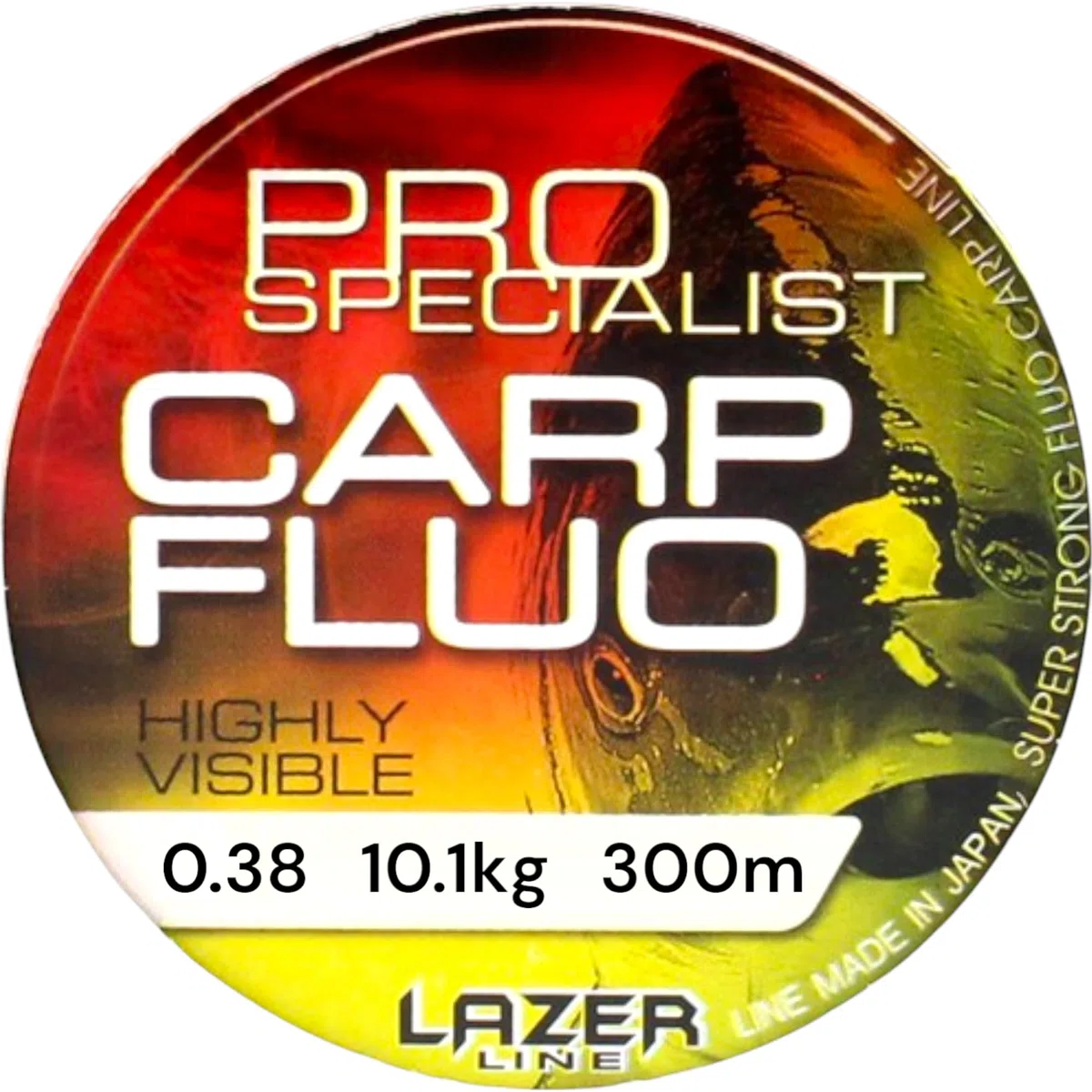 Hilo de Pescar Monofilamento Naranja Fluorescente 300m Dia 0,38mm Test 10,1kg - Hilo Nylon para Carpa - Carpfishing - Hilo Pesca - Sedal de Pesca - Accesorios - Fishing Line - Accessories