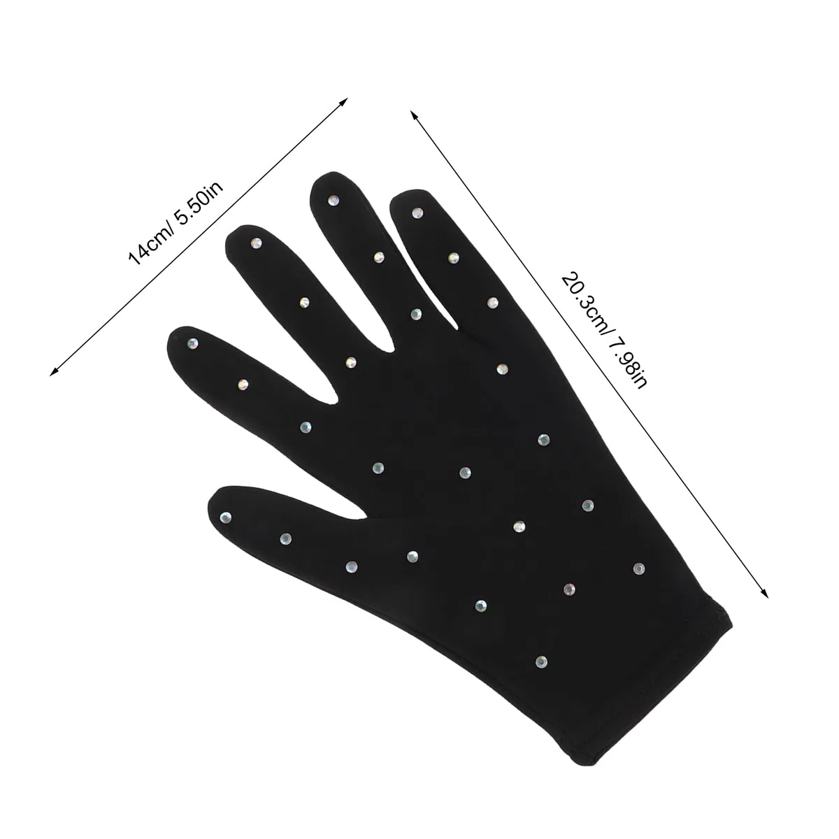 Guantes para Patinaje sobre Hielo para Niñas con Tela Elástica y Soporte Antideslizante, Diseño con Gemas de Imitación Adecuado para Entrenamientos y Espectáculos