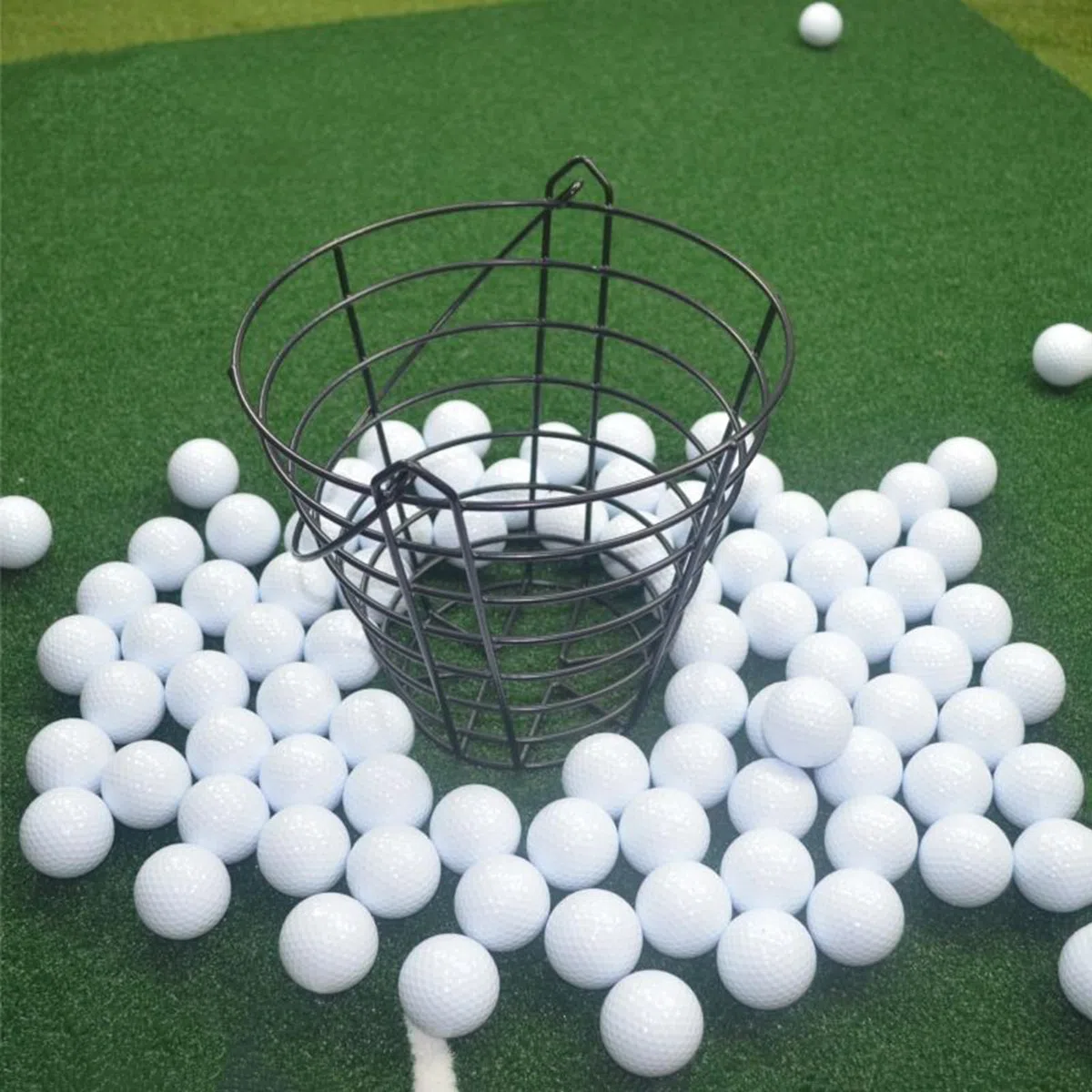 Genérico Cesta De Golf, Organizador para 100 Bolas de Golf, Contenedor Con Asa Como Regalo Para Aficionados Al