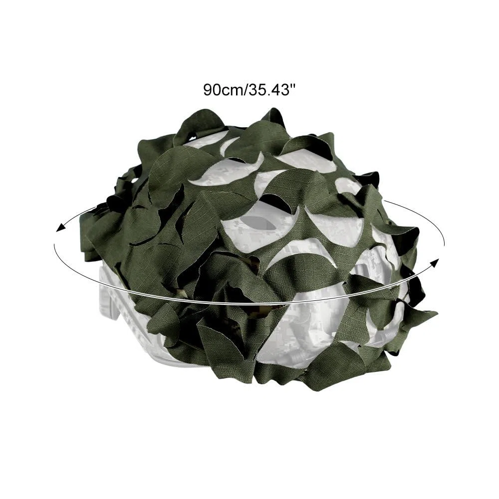 Funda de casco de caza militar, 1/2 unids de malla táctica, cubre rápida ajustable para el tiro de caza, Airsoft Paintball, verde