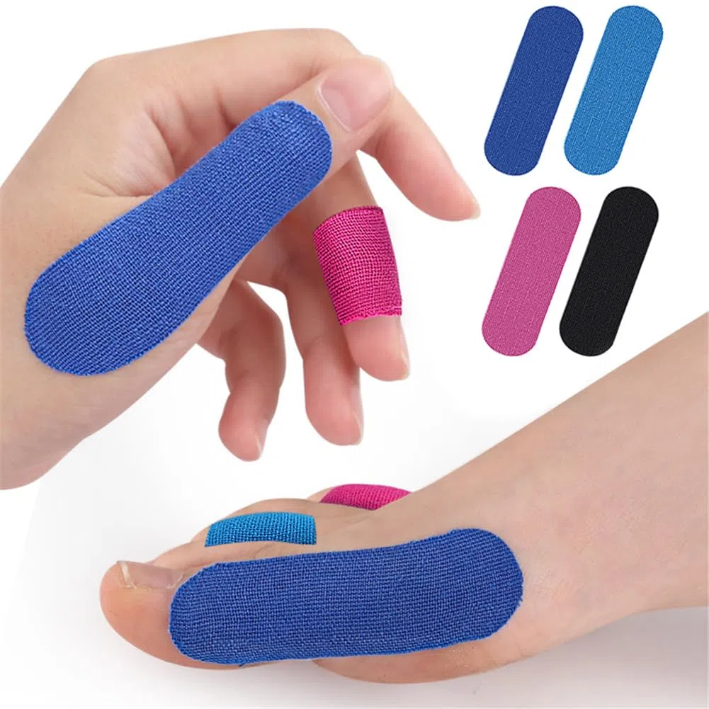 Cintas de dedo pulgar de bolos, 20 cintas elásticas protectoras para el pulgar, calcomanías autoadhesivas para cubrir dedos, cinta protectora flexible para los dedos, accesorios de entrenamiento