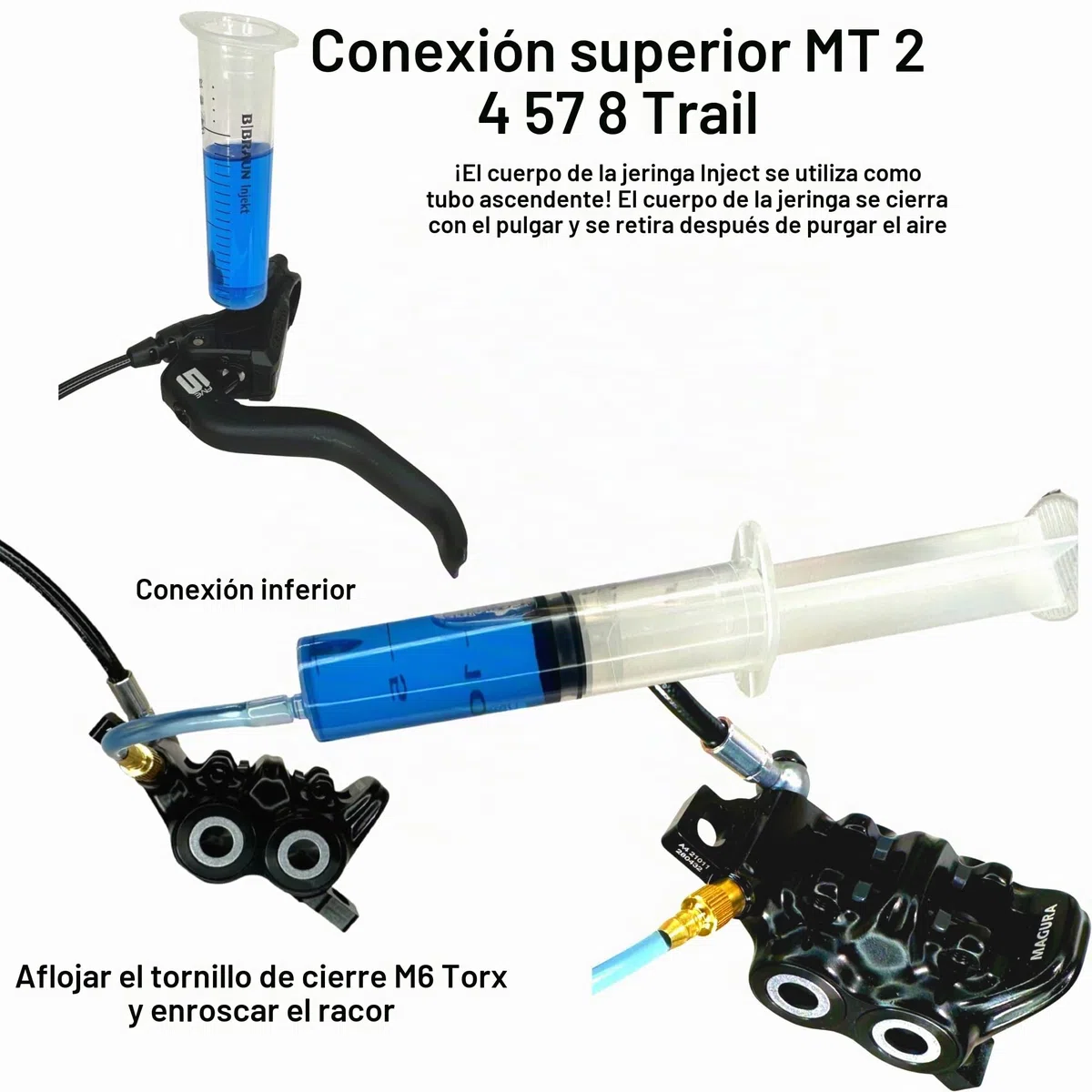 F26 Kit de Servicio con 100 ml Magura Royal Aceite de Sangre Louise Marta MT 8 6 4 3 2 y Hs11 Hs33 Desde 2011