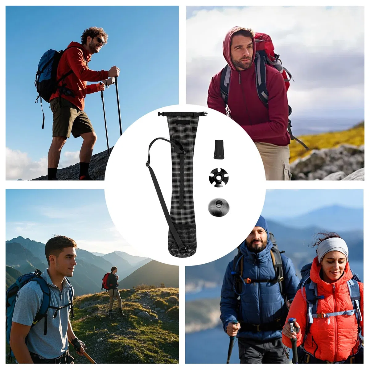 para Bastones de Trekking al Aire Libre - para Bastones de Trekking para mochileros, Impermeable para Bastones de Senderismo | de Viaje para Guardar Bastones de Trekking,