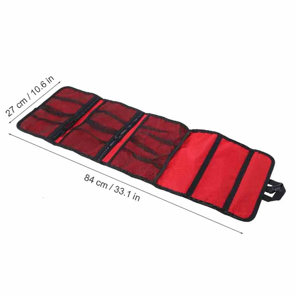 Organizador de Equipo de Escalada, Ganchos Plegables para Colgar, Anillo en D, Bolsa de Cuerda, Equipo de Herramientas para Colgar, mosquetón, Bolsa de Almacenamiento para Equipo (Rouge)