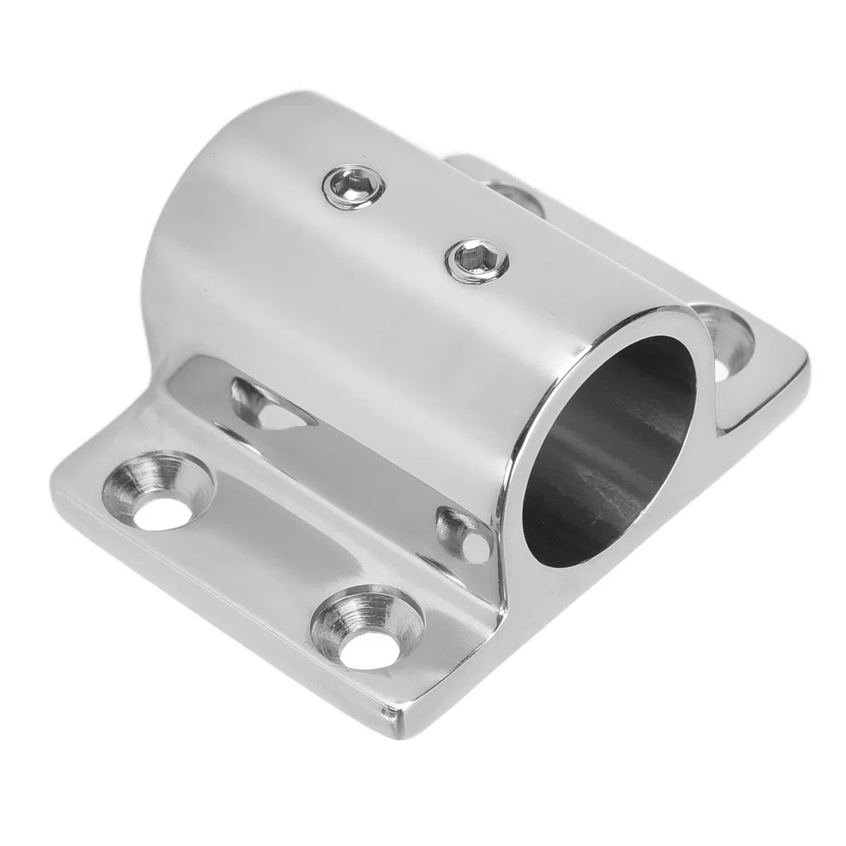 Barandilla de Yate Marino de Acero Inoxidable, Base Pulida Duradera para Barco, Orificio de 7/8 Pulgadas