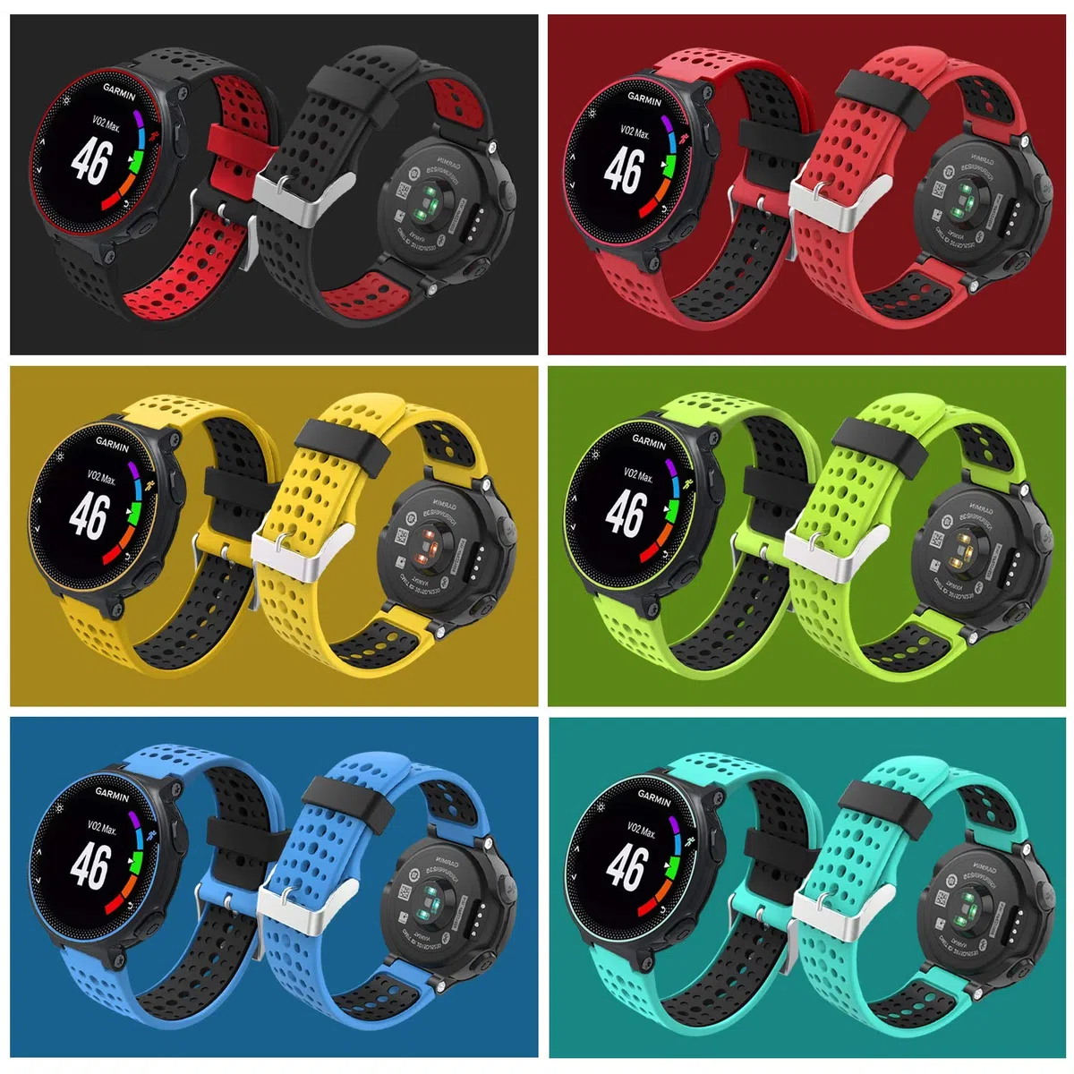 Correa para Garmin Forerunner 235 - Compatible con Forerunner 735XT Correa de Reloj, Pulsera de Reemplazo Silicona Suave Sports Banda para Forerunner 220, 230, 620, 630 y 735XT Smart Watch