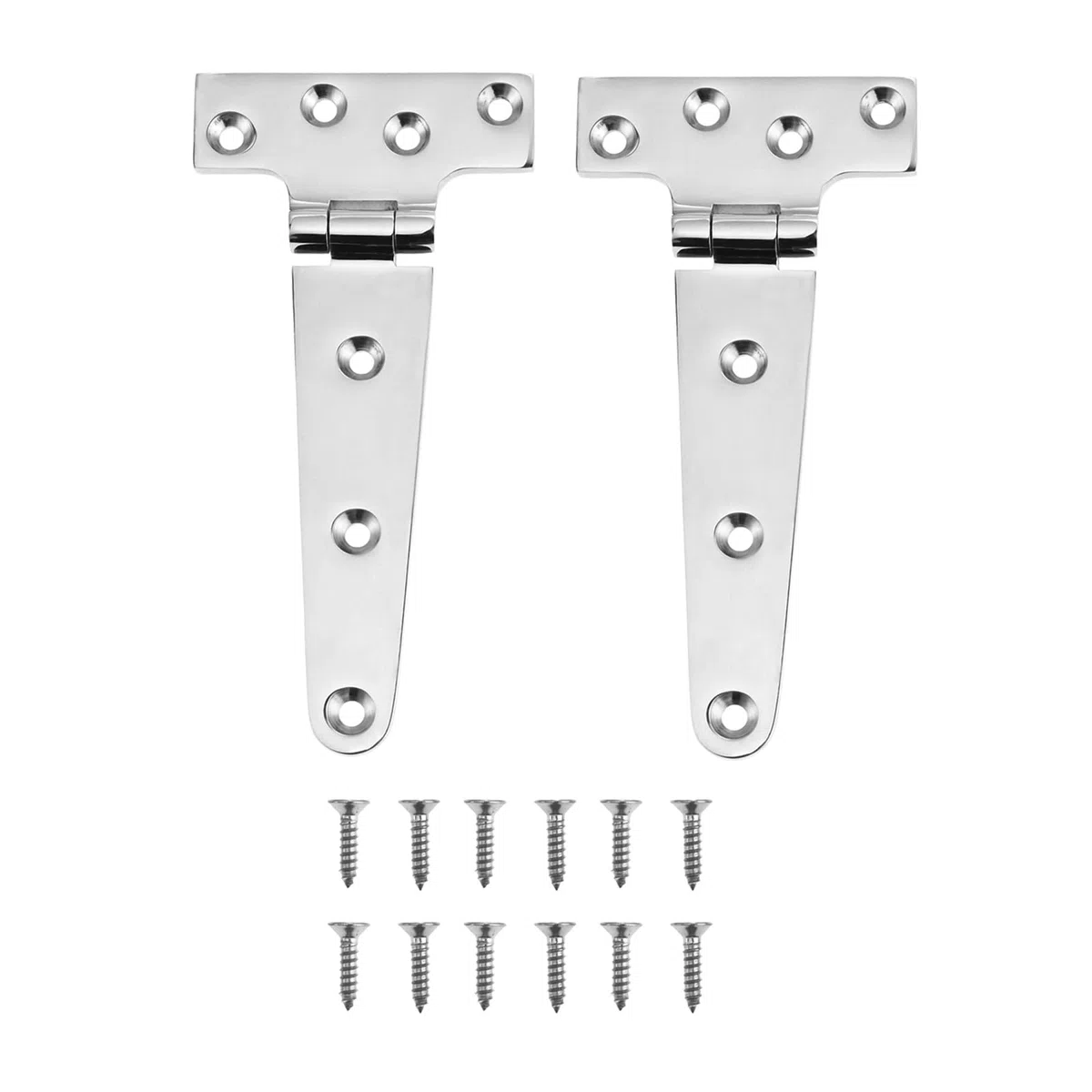 Yetaha Bisagras en T engrosadas de acero inoxidable 316 con tornillos M5 para yate, barco de pesca, lancha rápida (2 unidades, 151 x 75 mm)