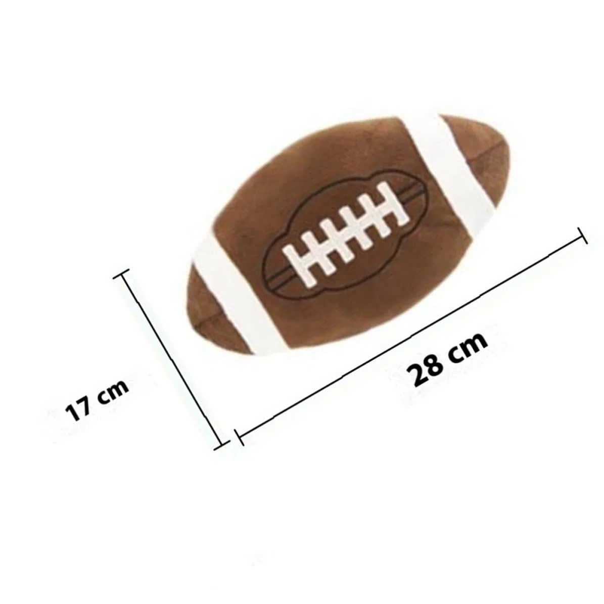 Pelota de Peluche de Rugby, Ligera Felpa Marrón de 12 Cm, Juguete Deportivo Adecuado para Fiesta de Cumpleaños al Aire Libre