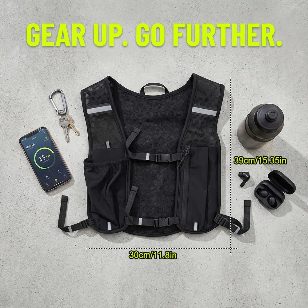 Chaleco Hidratacion Trail Running para Hombre y Mujer, Chaleco Running, Mochila Hidratacion, Multifunción Ultraligero, para Senderismo, Maratón, Correr, Ciclismo