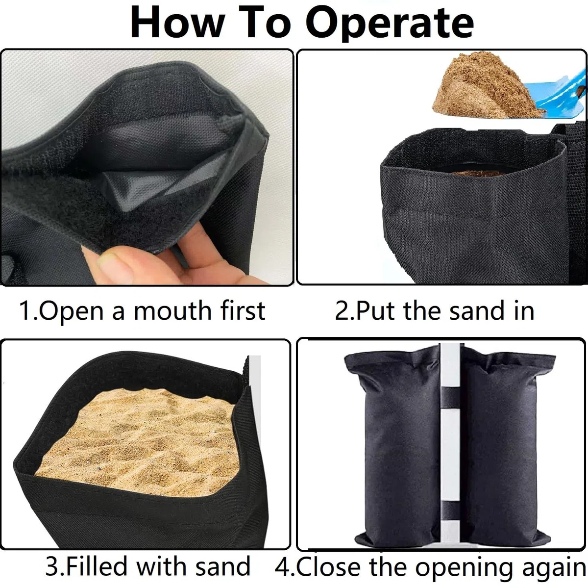 Pesos para Carpas,Bolsas Pesadas de Arena Cosida de Grado Industrial,Bolsa de Arena,Bolsa de Arena Playa,Negro Saco de Arena,Costuras Dobles Sacos Arena,Adecuado para la Mayoría de Tiendas de Campaña
